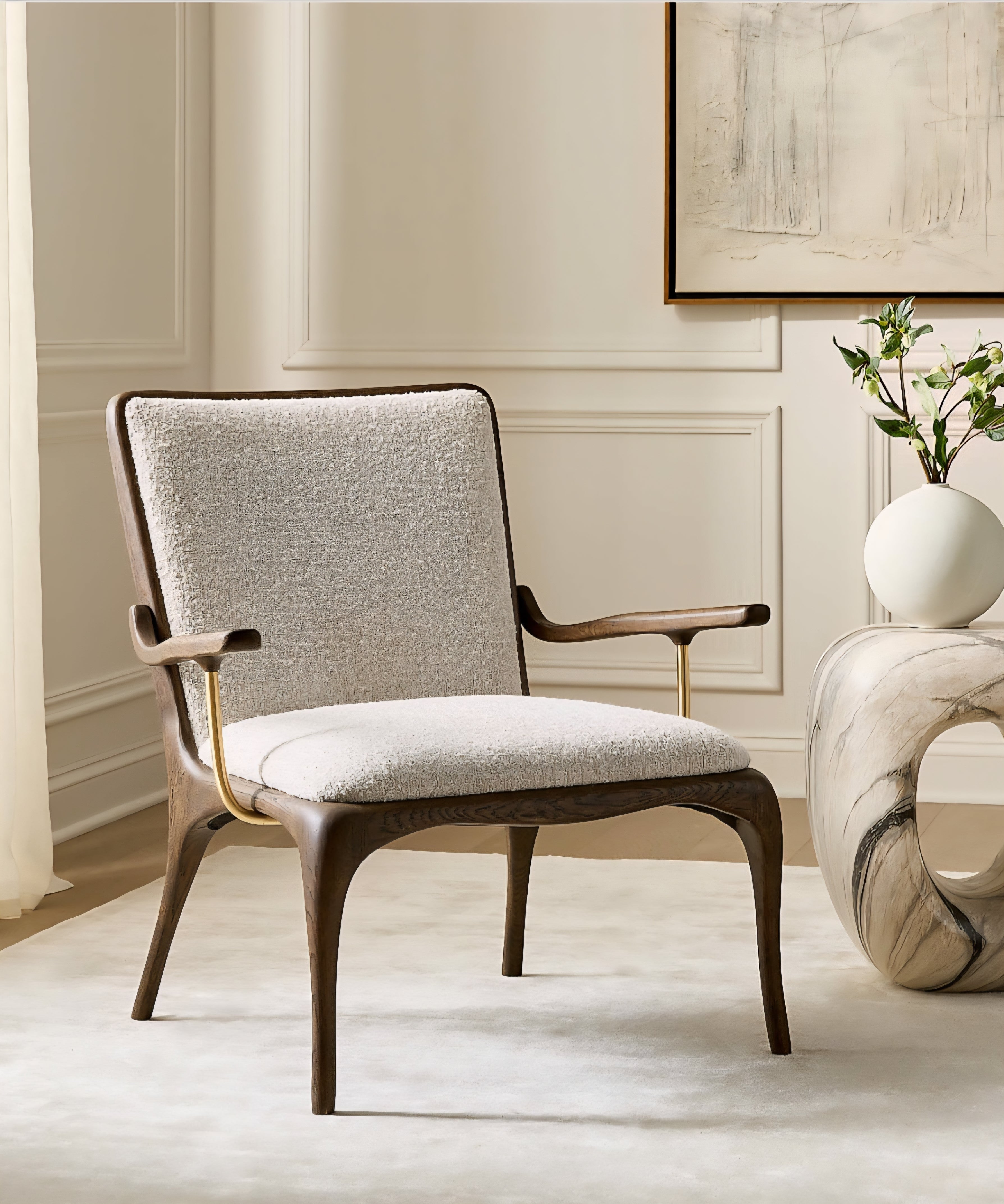 THE ONE × Colby — Faux Mohair Accent Chair
