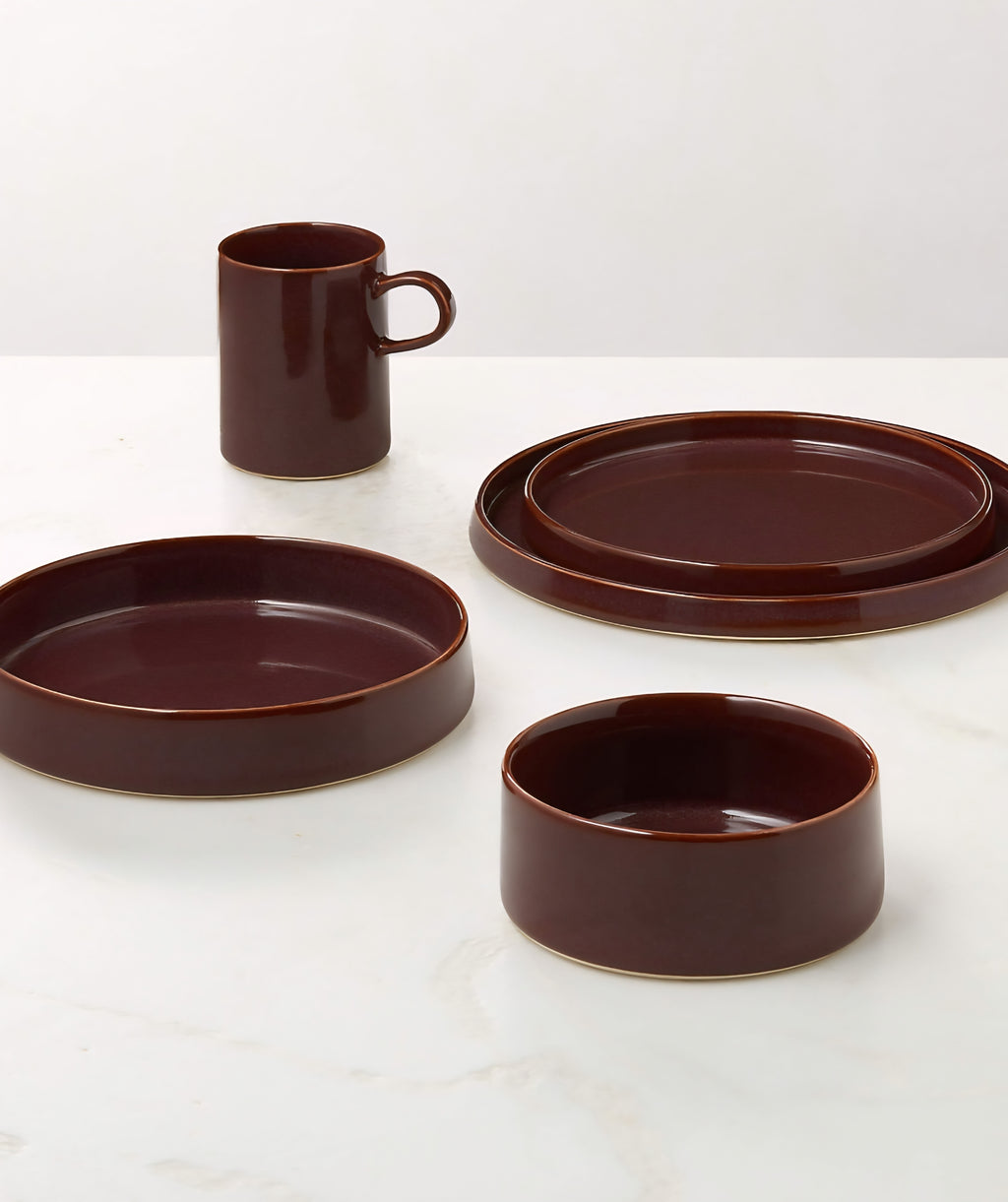 THE ONE × Prado — 4-Piece Reactive Glaze Dinnerware Set