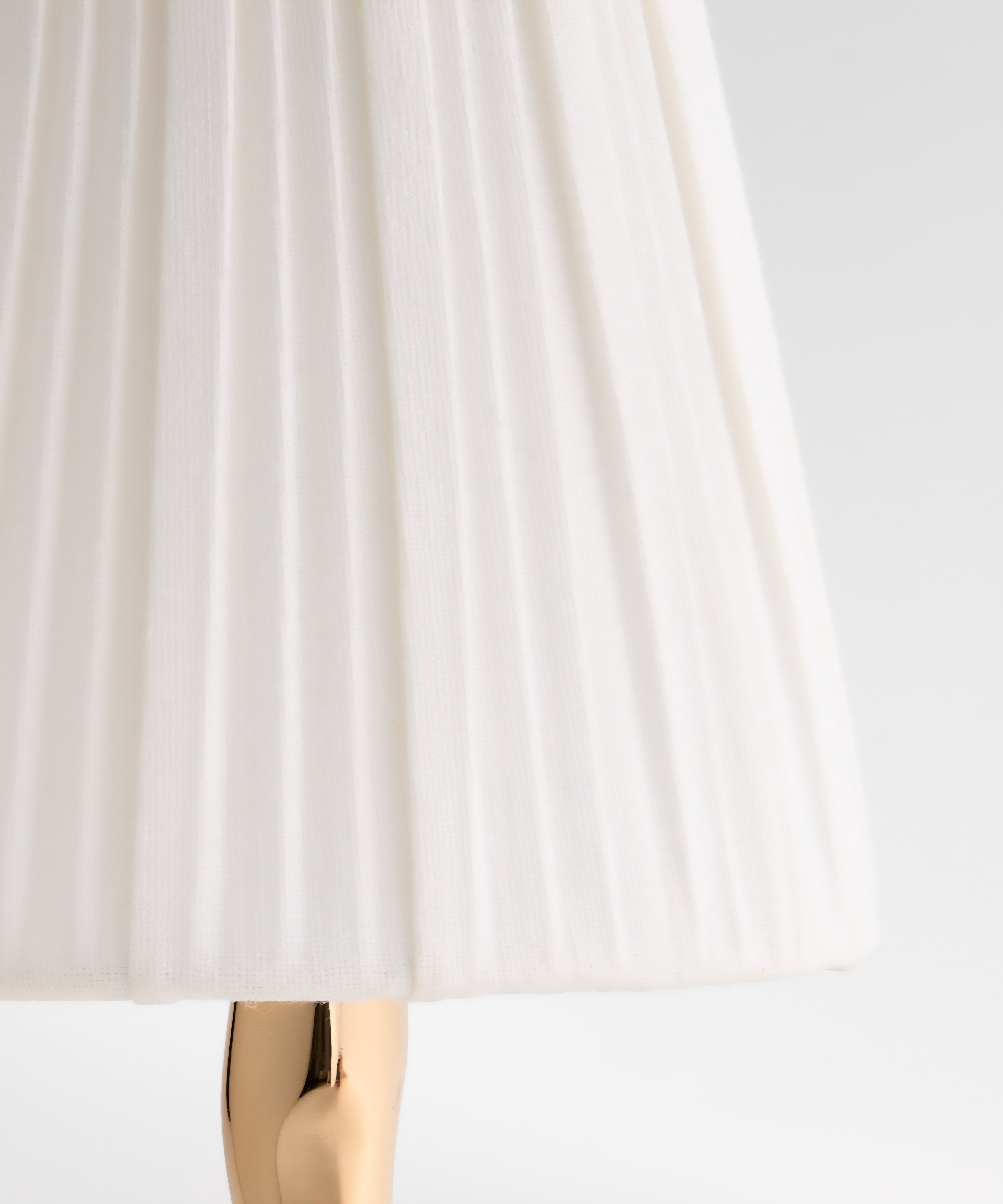 THE ONE × Colette — Hammered Brass Mini Table Lamp with Fabric Shade (13")