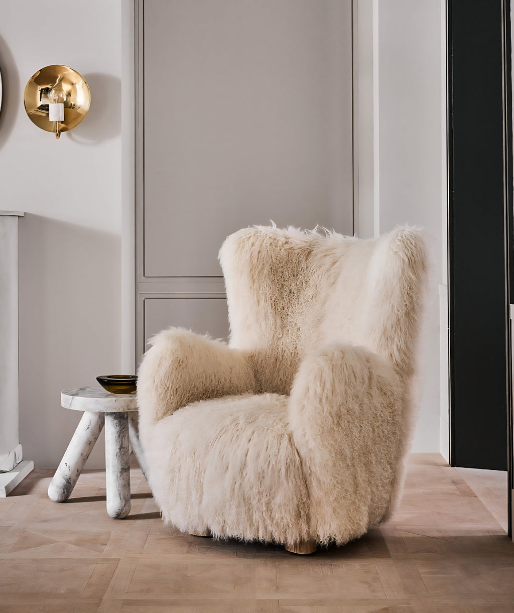 THE ONE × Mongolian Sheepskin Accent Chair