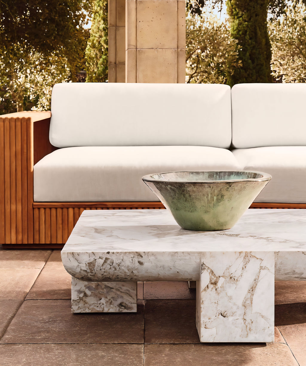 THE ONE × Topia — Teak Outdoor Sectional Collection