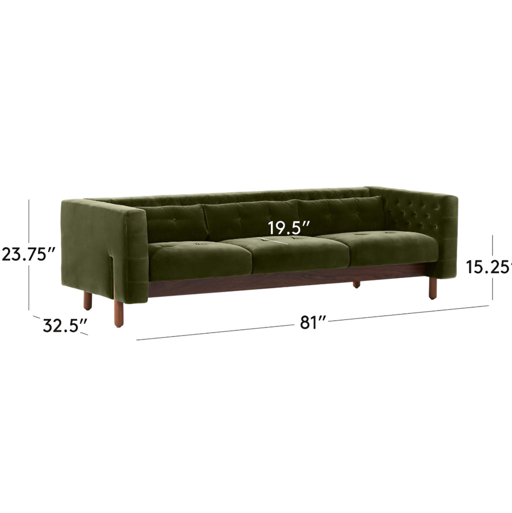 THE ONE × Marconi — Tufted Leather & Velvet Sofa
