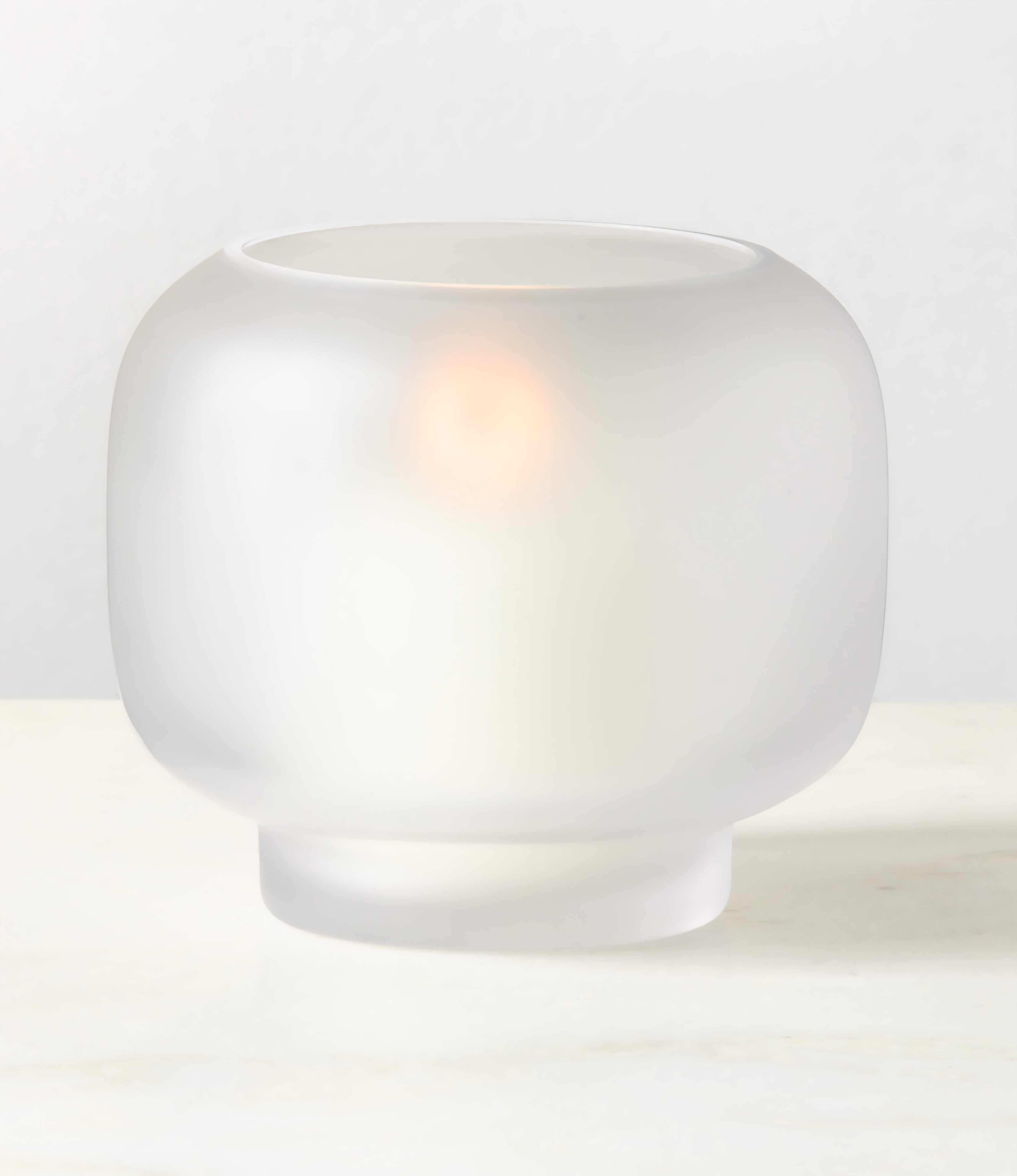 THE ONE × Coco — Round Smoked Amber Glass Hurricane Candle Holder