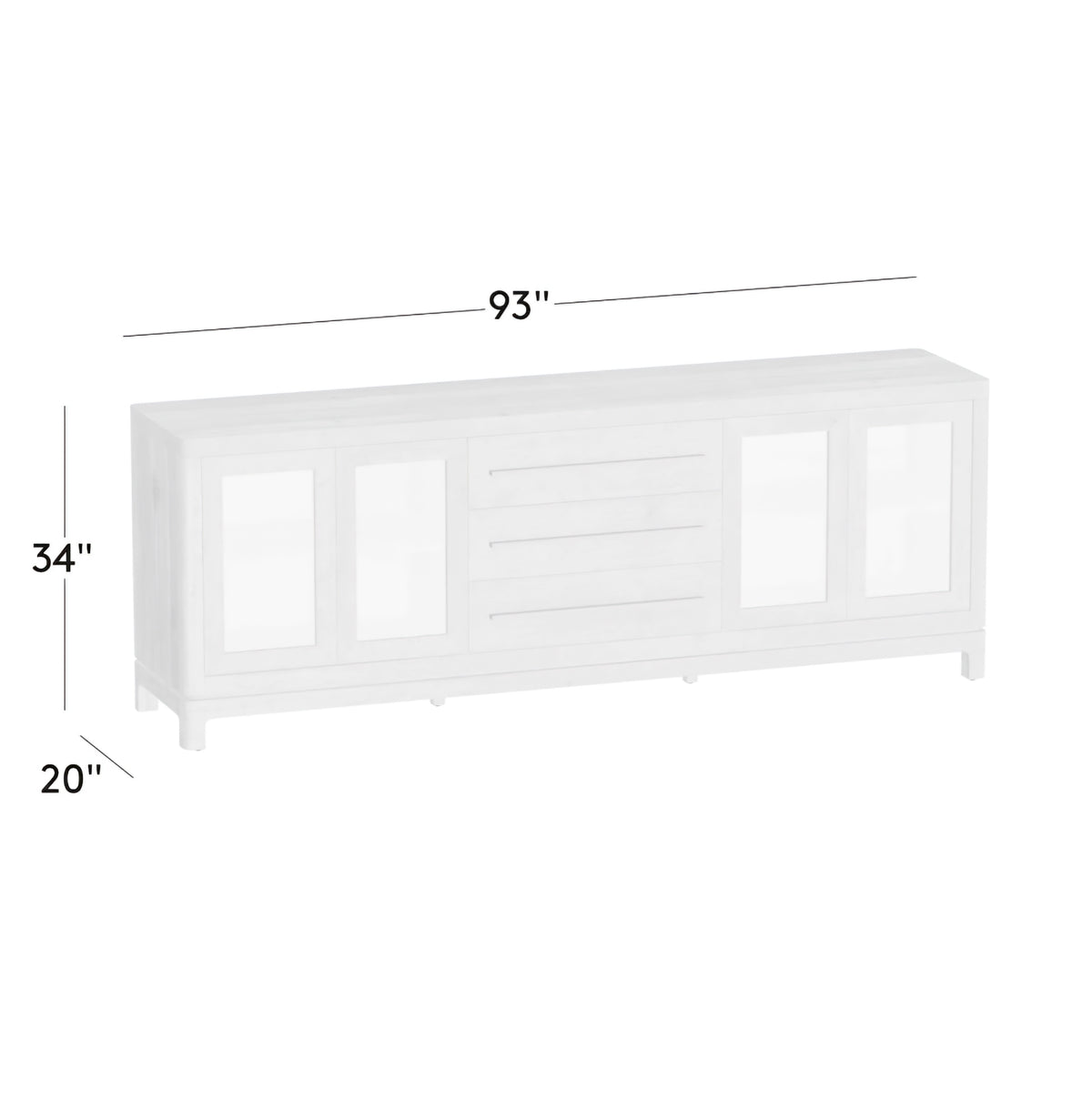 THE ONE × Truman — Acacia Wood Credenza with Drawers