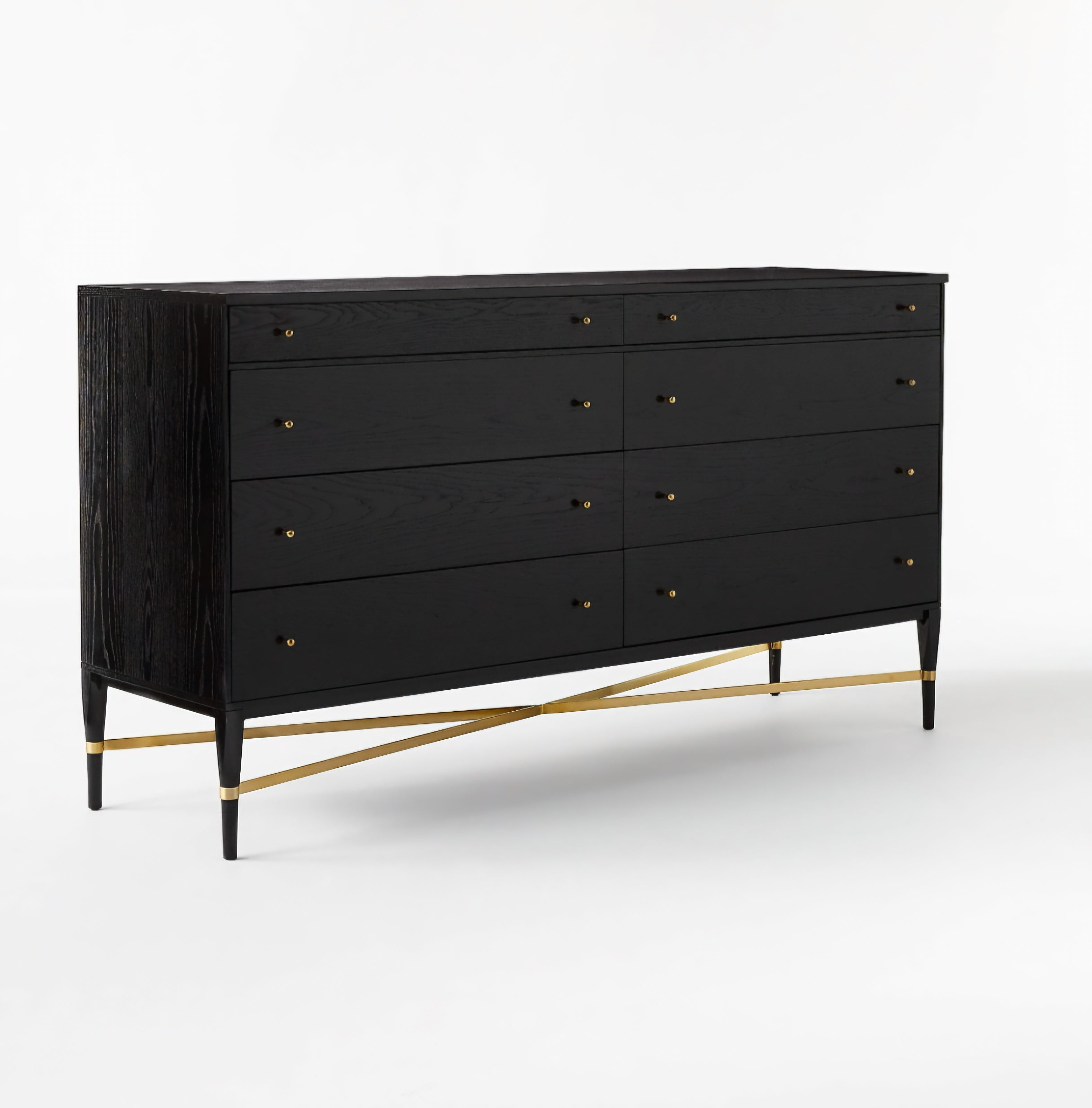 THE ONE × Connoisseur — Black Oak Wood 8-Drawer Dresser