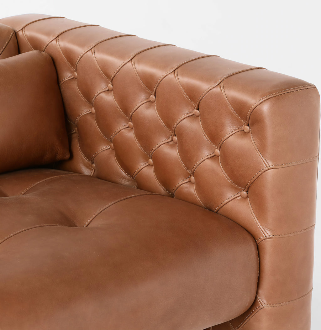 THE ONE × Marconi — Tufted Leather & Velvet Sofa