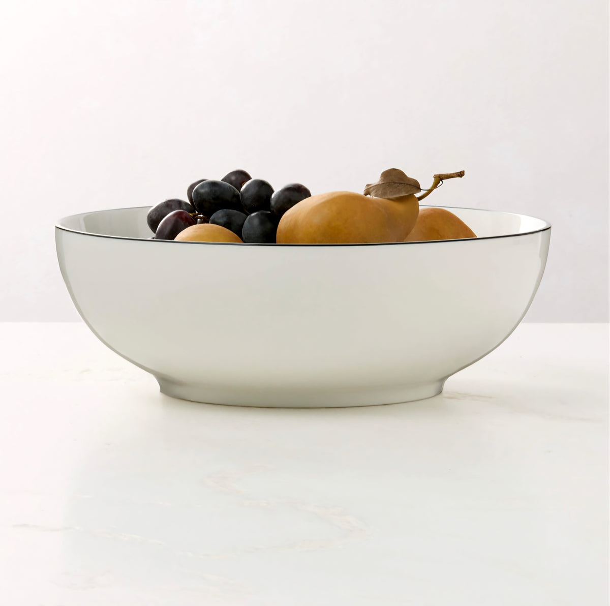THE ONE × Contact — White Ceramic Serving Bowl