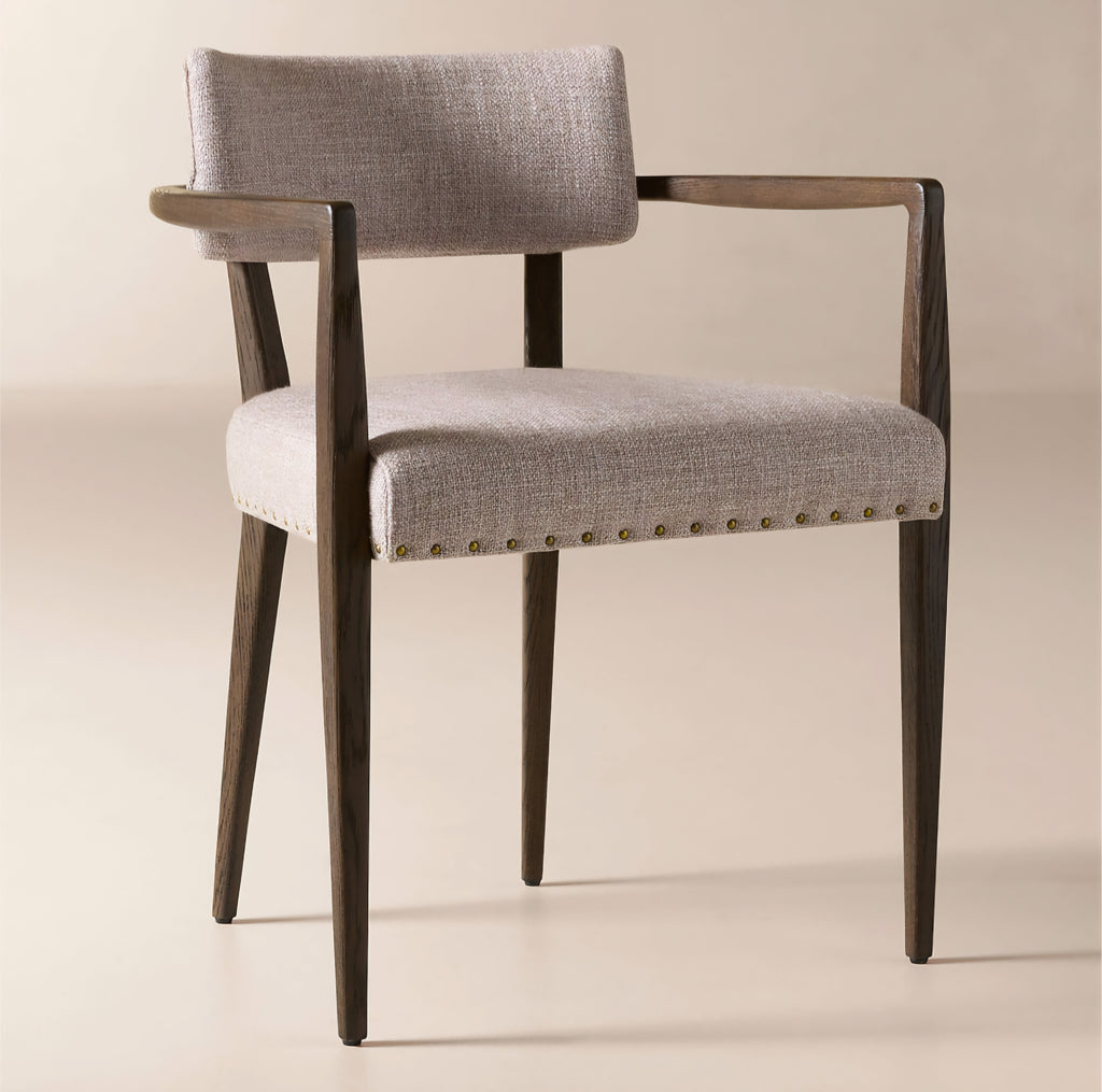 THE ONE × Arlo — Smoked Mauve Performance Fabric Dining Armchair