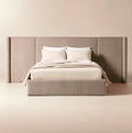 THE ONE × Abbott — Arctic Blue Velvet Upholstered Extended King Platform Bed