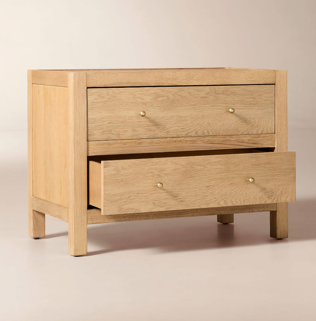 THE ONE × Layton — Dark Oak 2-Drawer Nightstand