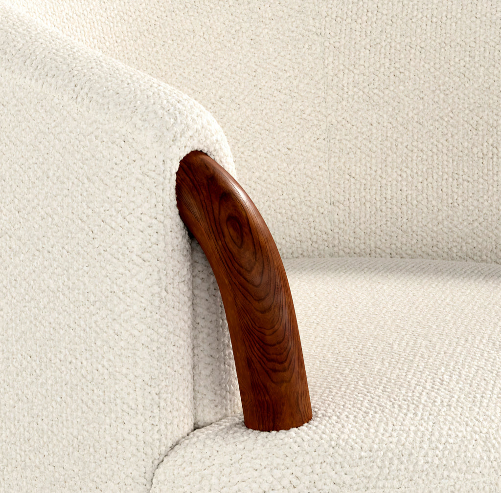 THE ONE × Rapallo — Wood Swivel Accent Chair