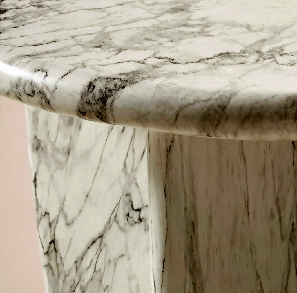 THE ONE × Anoki — Grey Marbled Resin Side Table