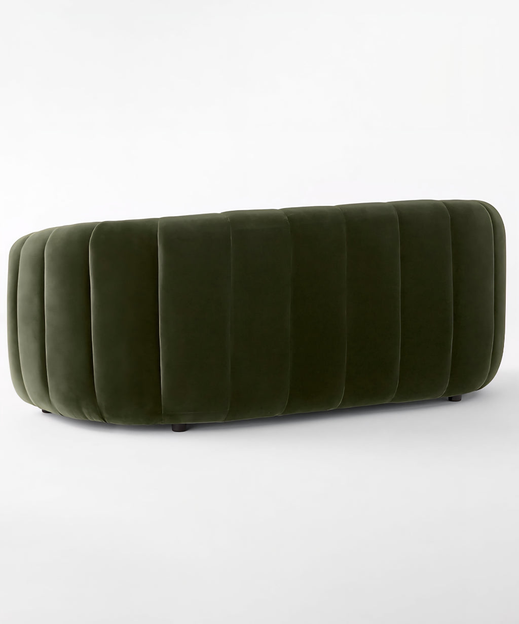 THE ONE × Fitz — Channeled White Boucle Loveseat