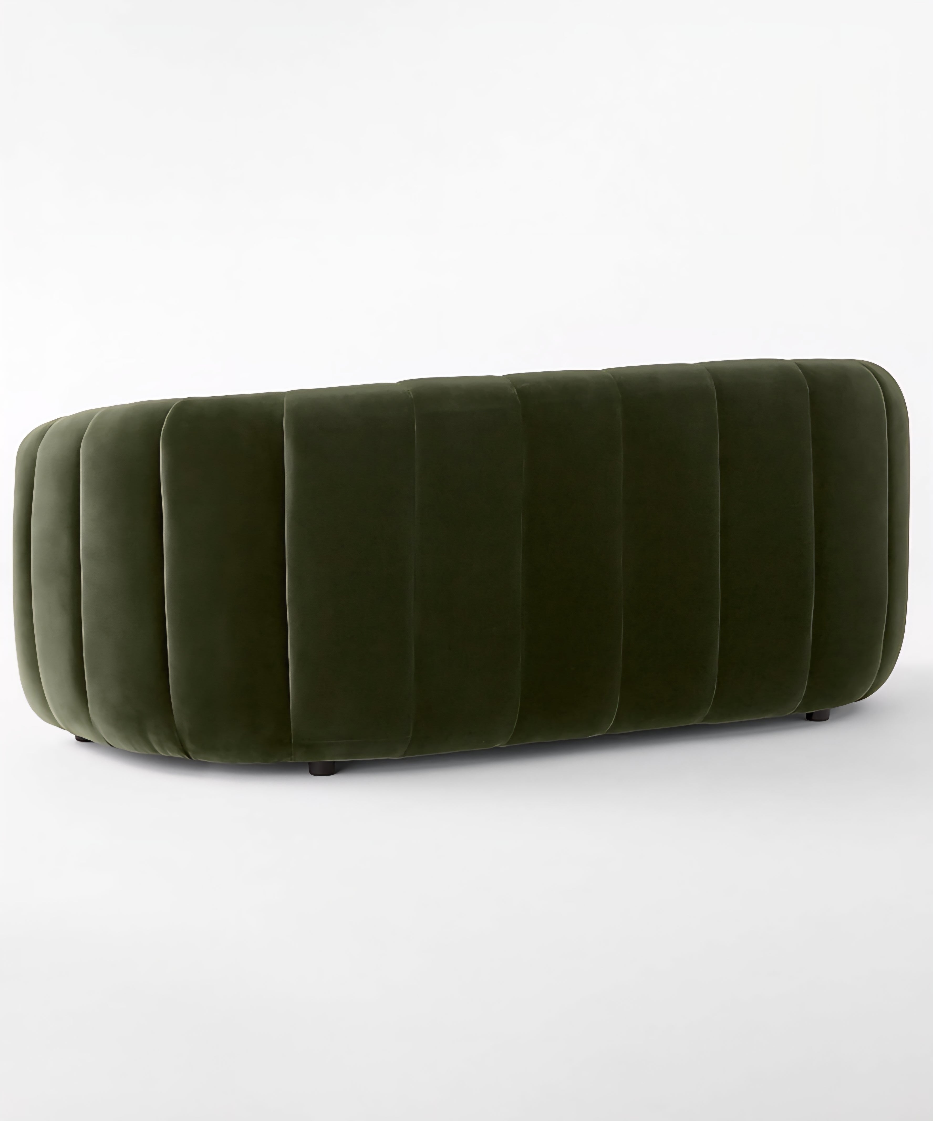 THE ONE × Fitz — Channeled White Boucle Loveseat