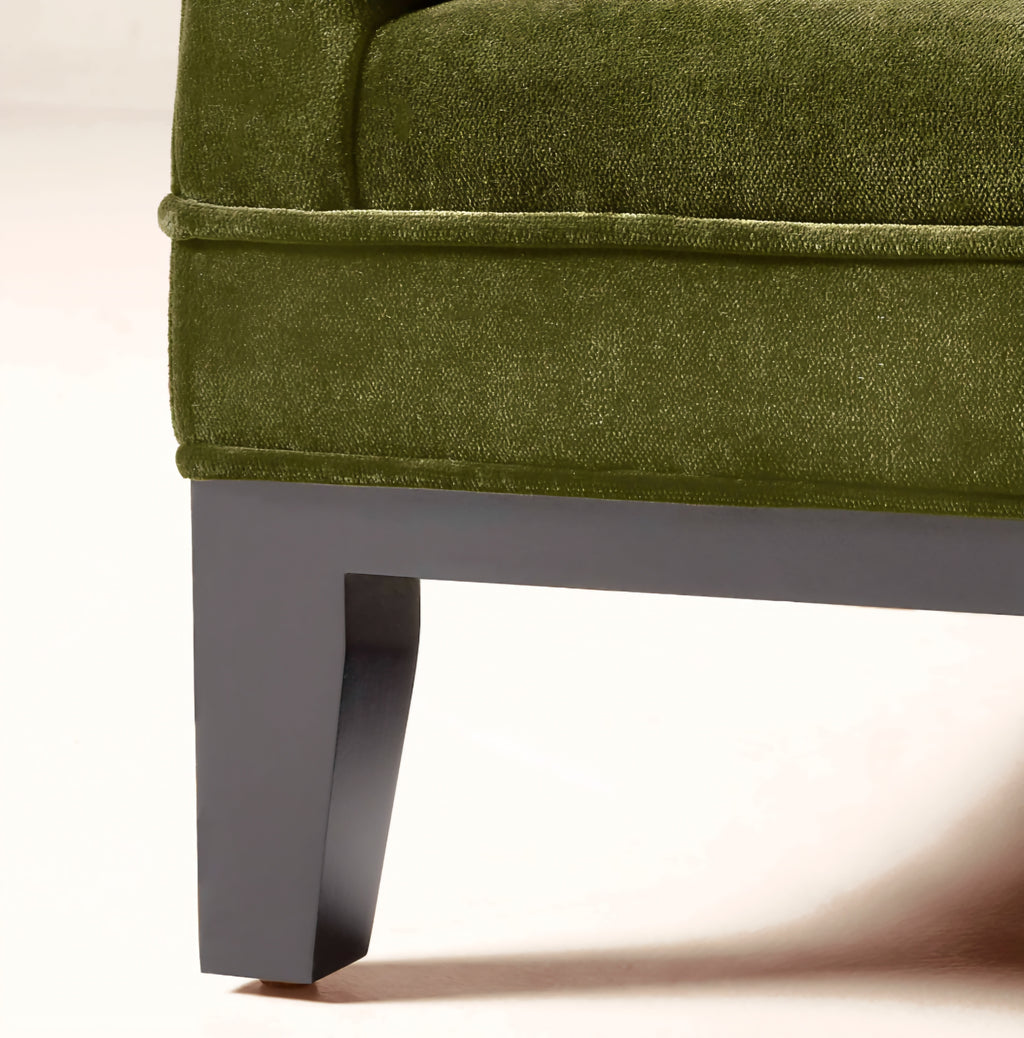 THE ONE × Olson — Cognac Brown Velvet Accent Chair