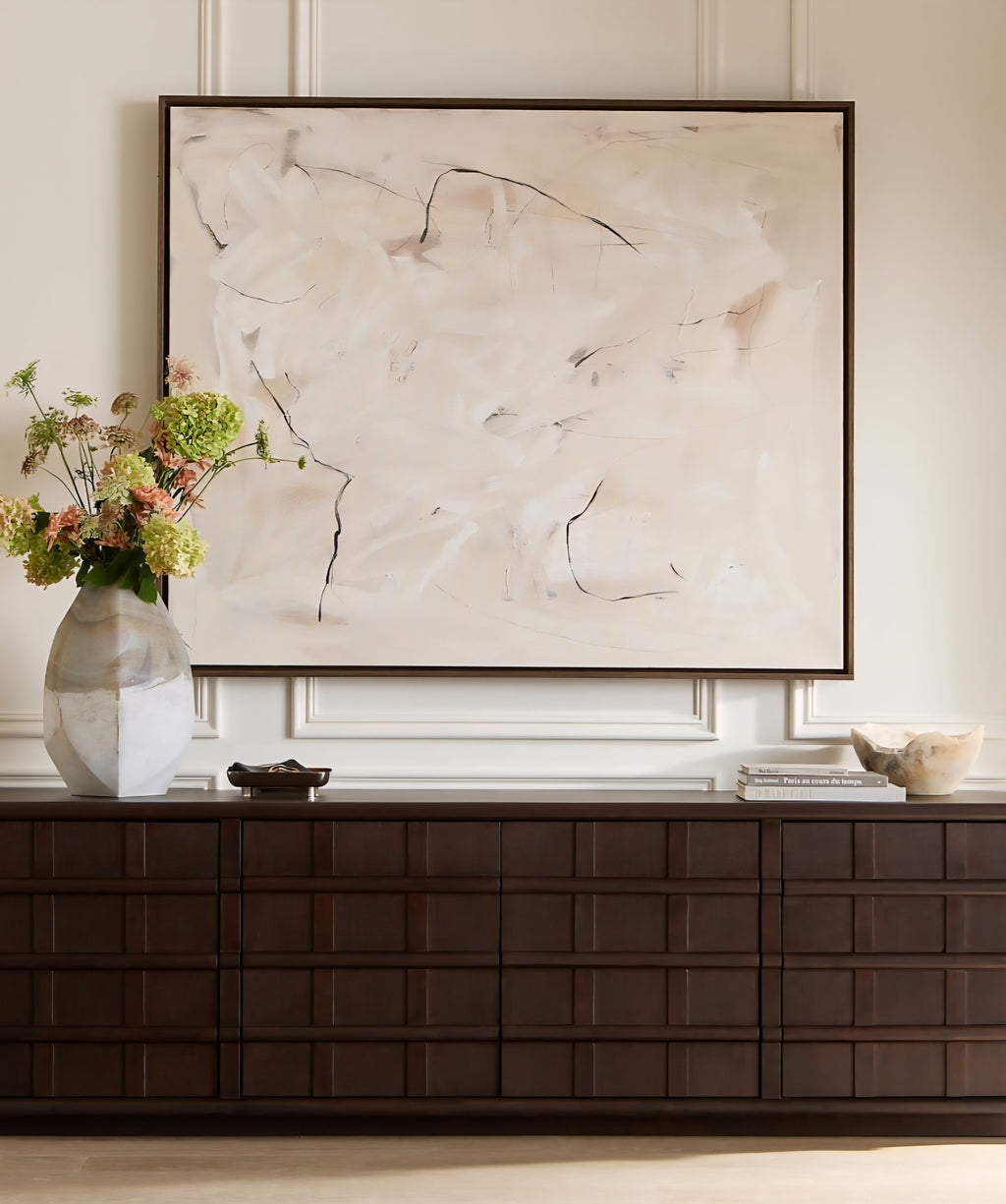 THE ONE × Alpena — Dark Acacia Wood Credenza
