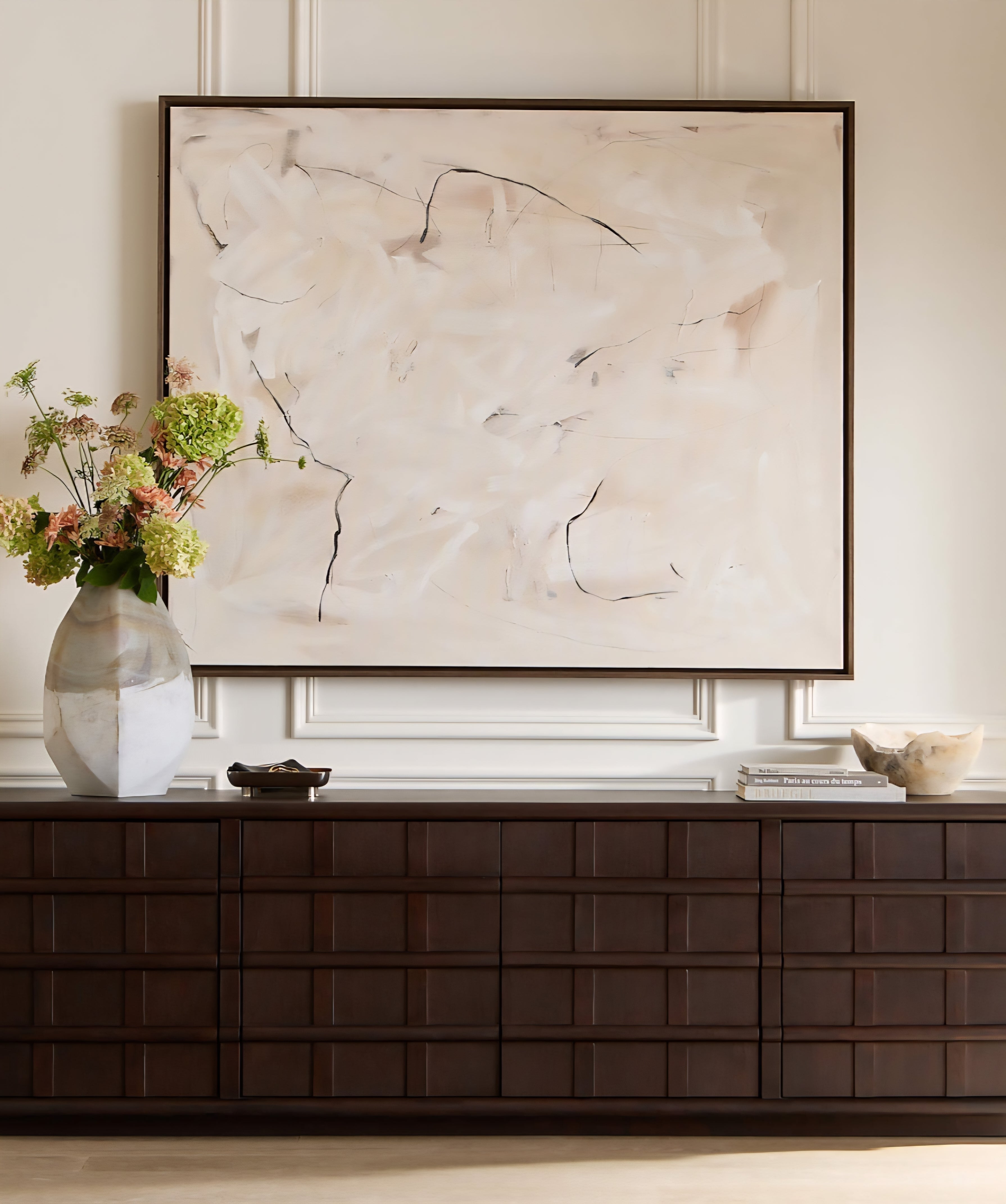 THE ONE × Alpena — Dark Acacia Wood Credenza