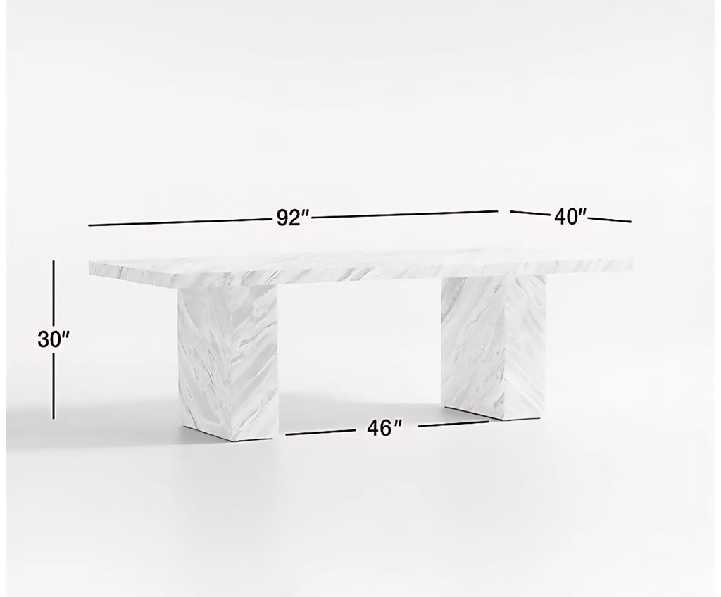 THE ONE × Gustav — 92" Marble Dining Table