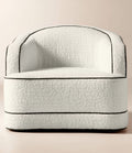 THE ONE × Mylene — Ivory Boucle Swivel Chair
