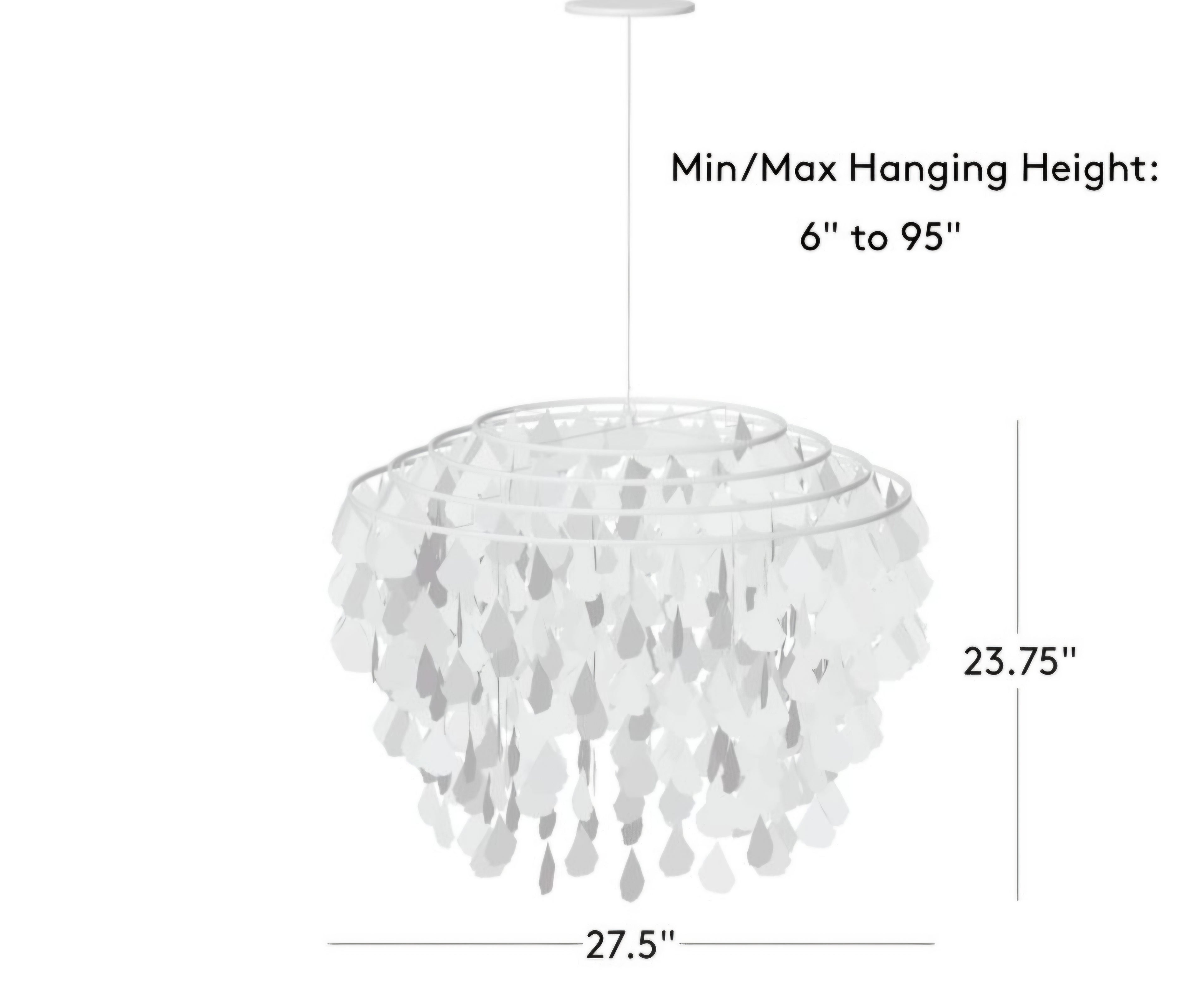 THE ONE × Teardrops — Capiz Chandelier
