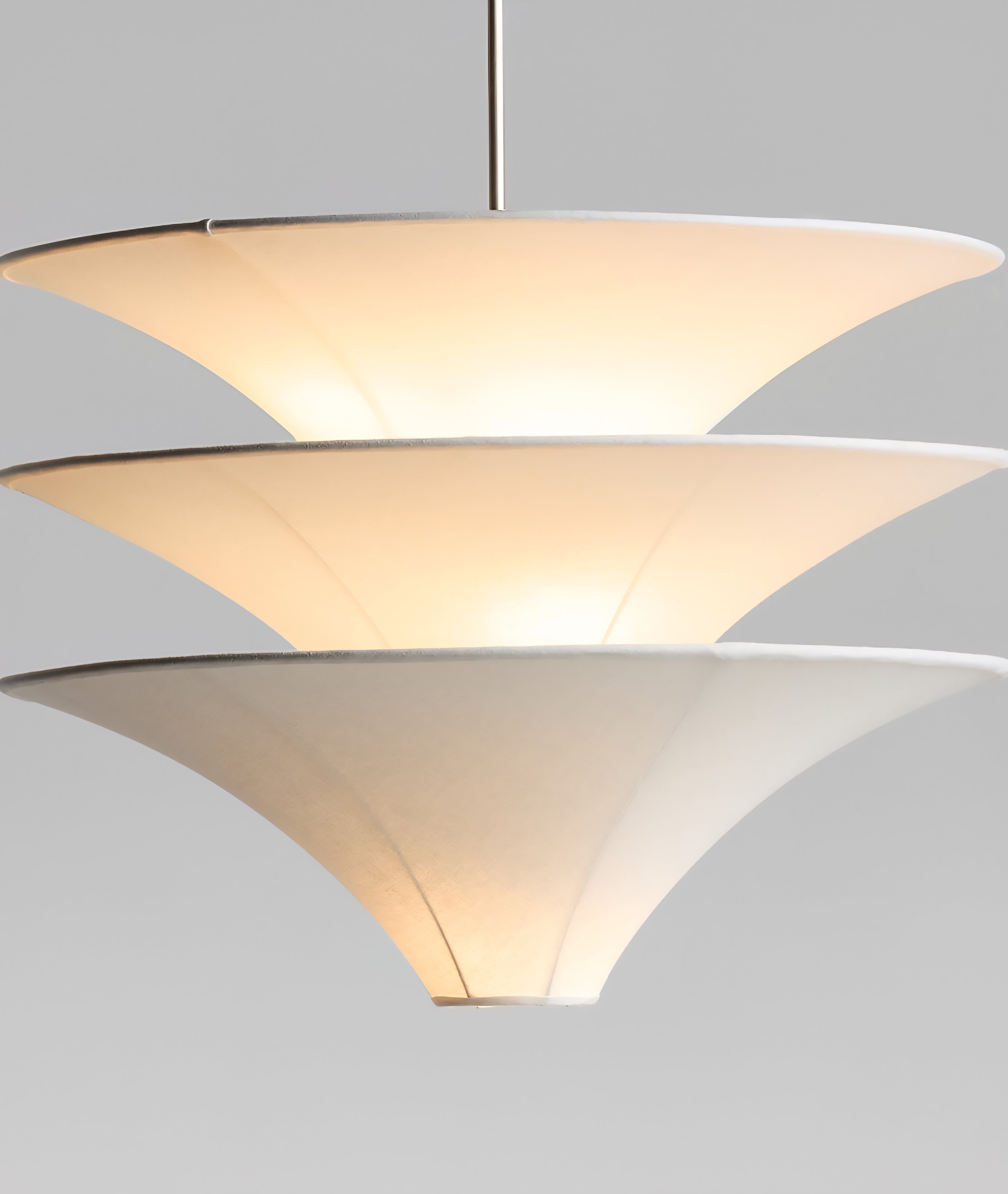 THE ONE × Trésor — Three‑Tiered Fabric Pendant Light