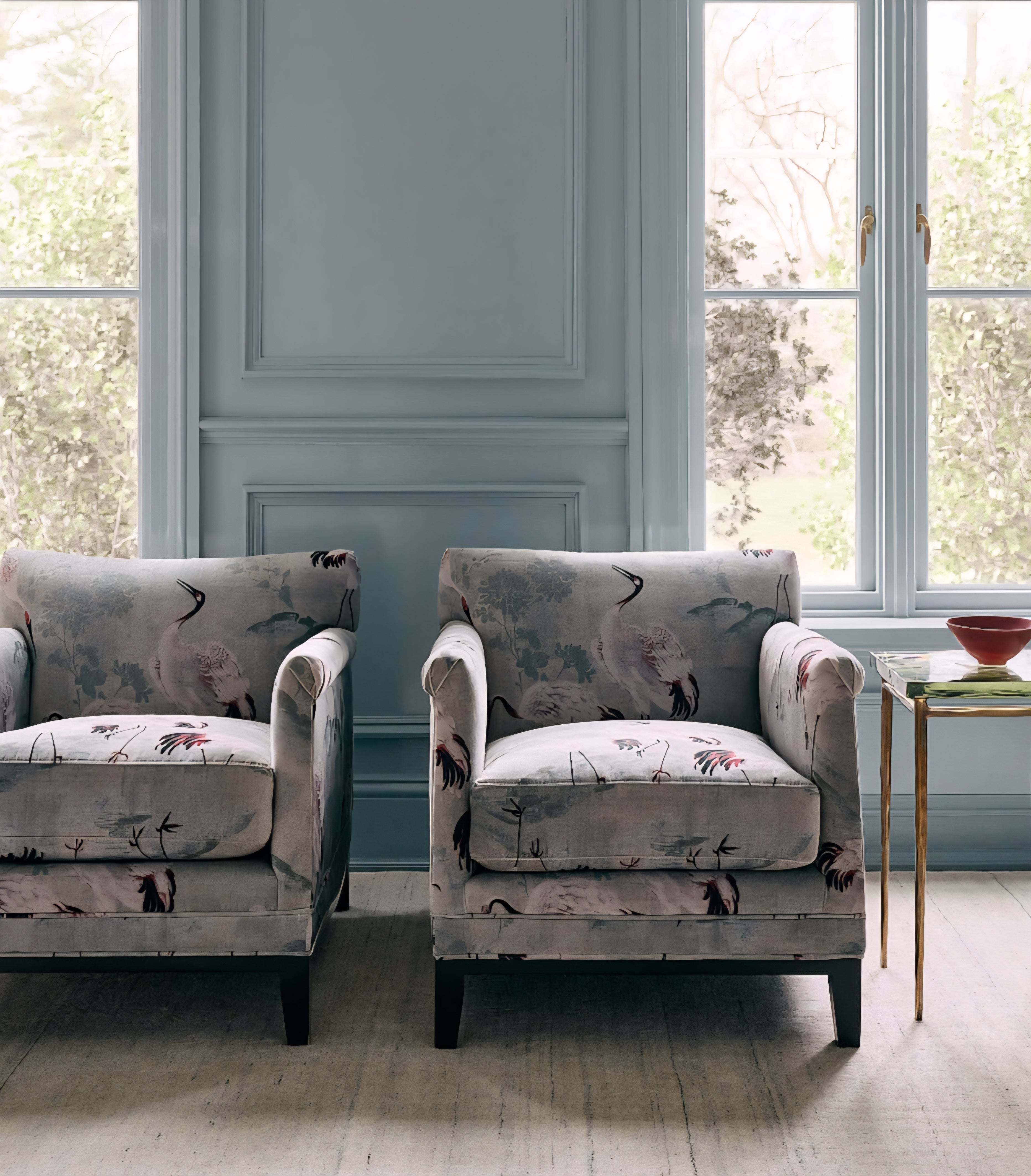 THE ONE × Olson — Cognac Brown Velvet Accent Chair
