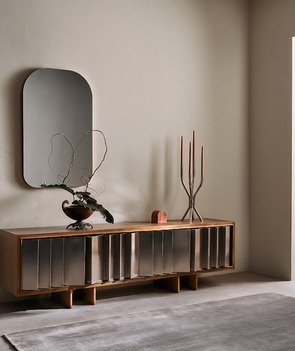 THE ONE × Kibo — Steel and Oak Media Console