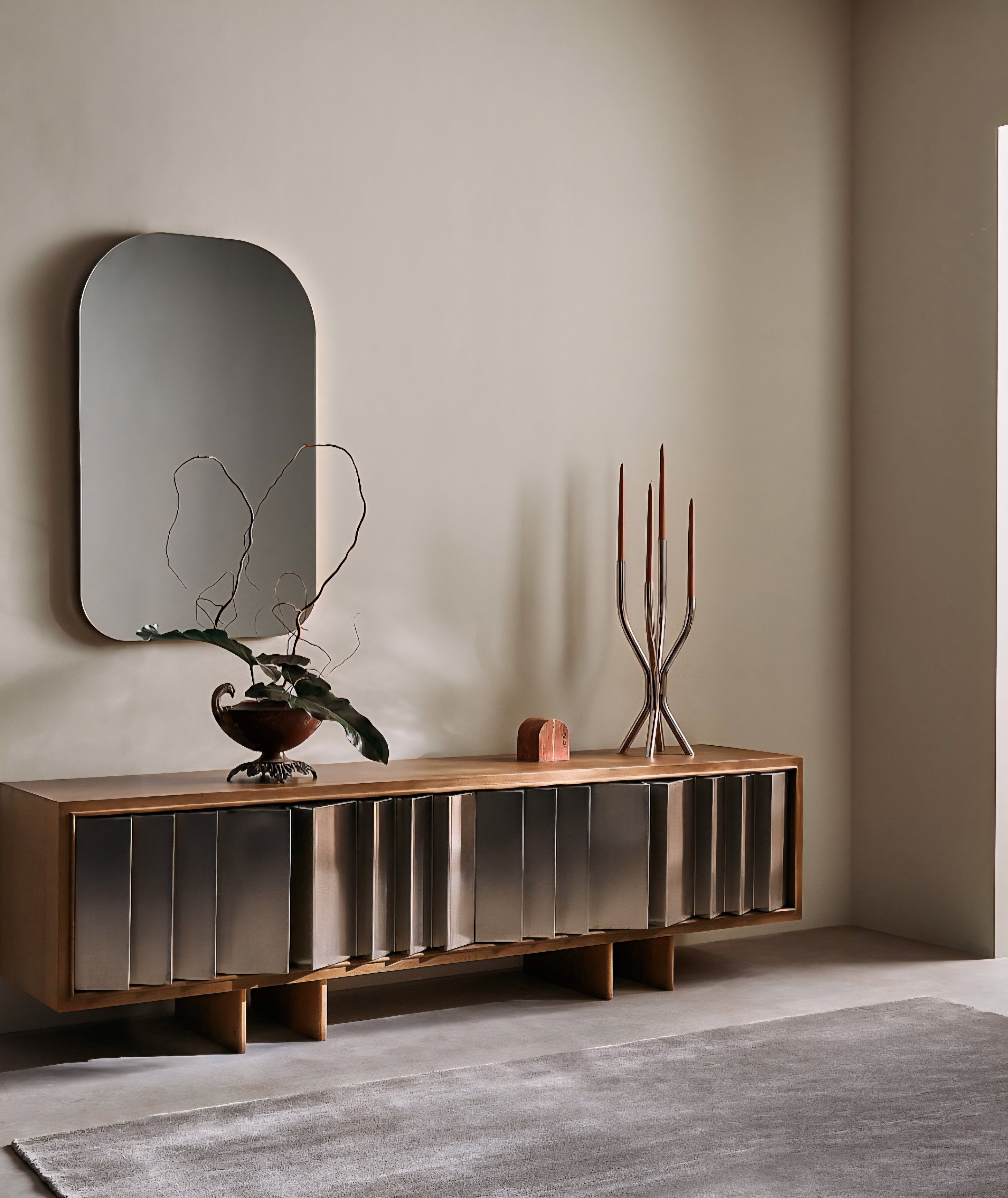THE ONE × Kibo — Steel and Oak Media Console
