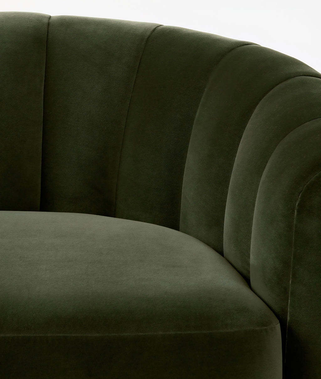 THE ONE × Fitz — Channeled White Boucle Loveseat