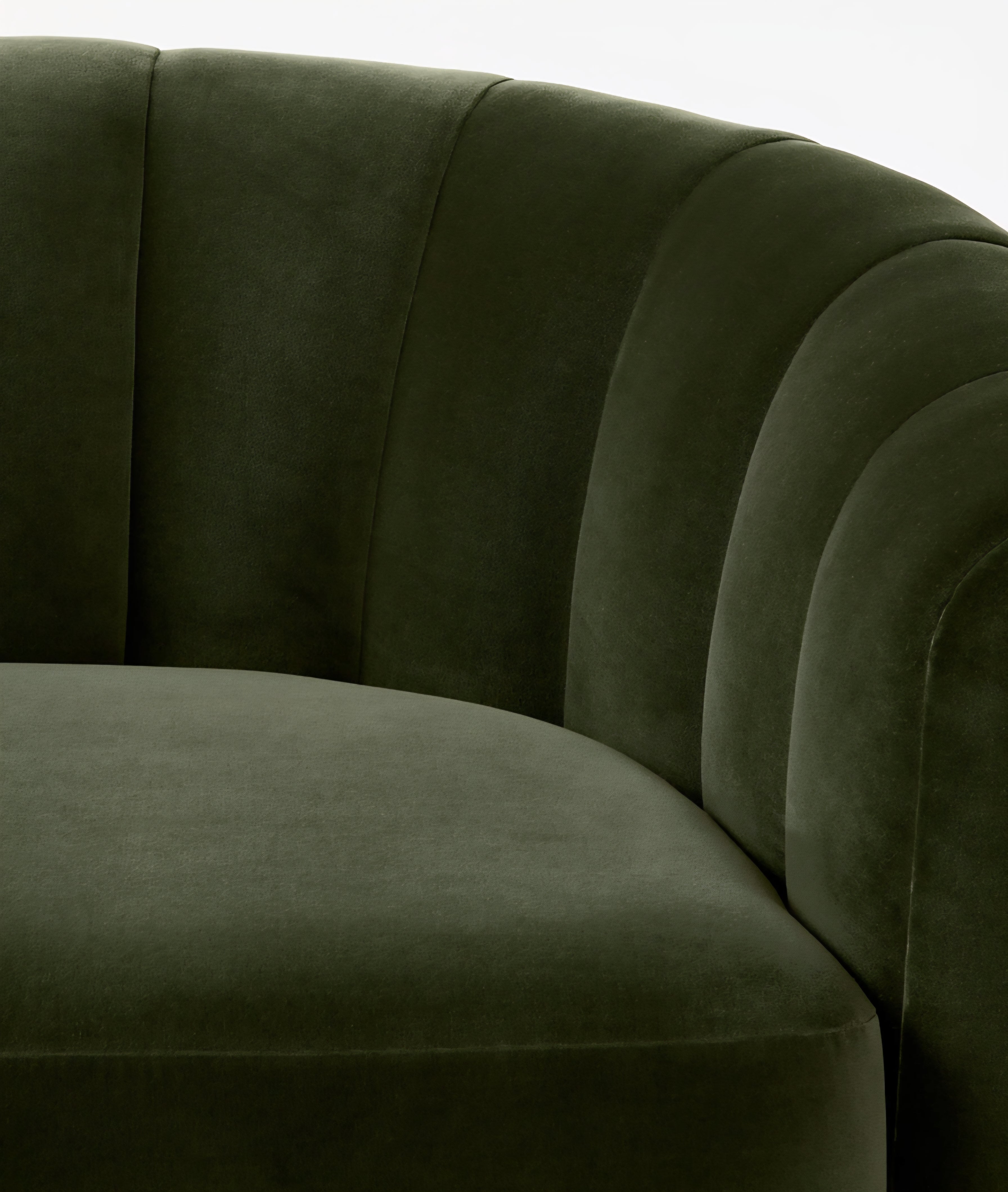 THE ONE × Fitz — Channeled White Boucle Loveseat