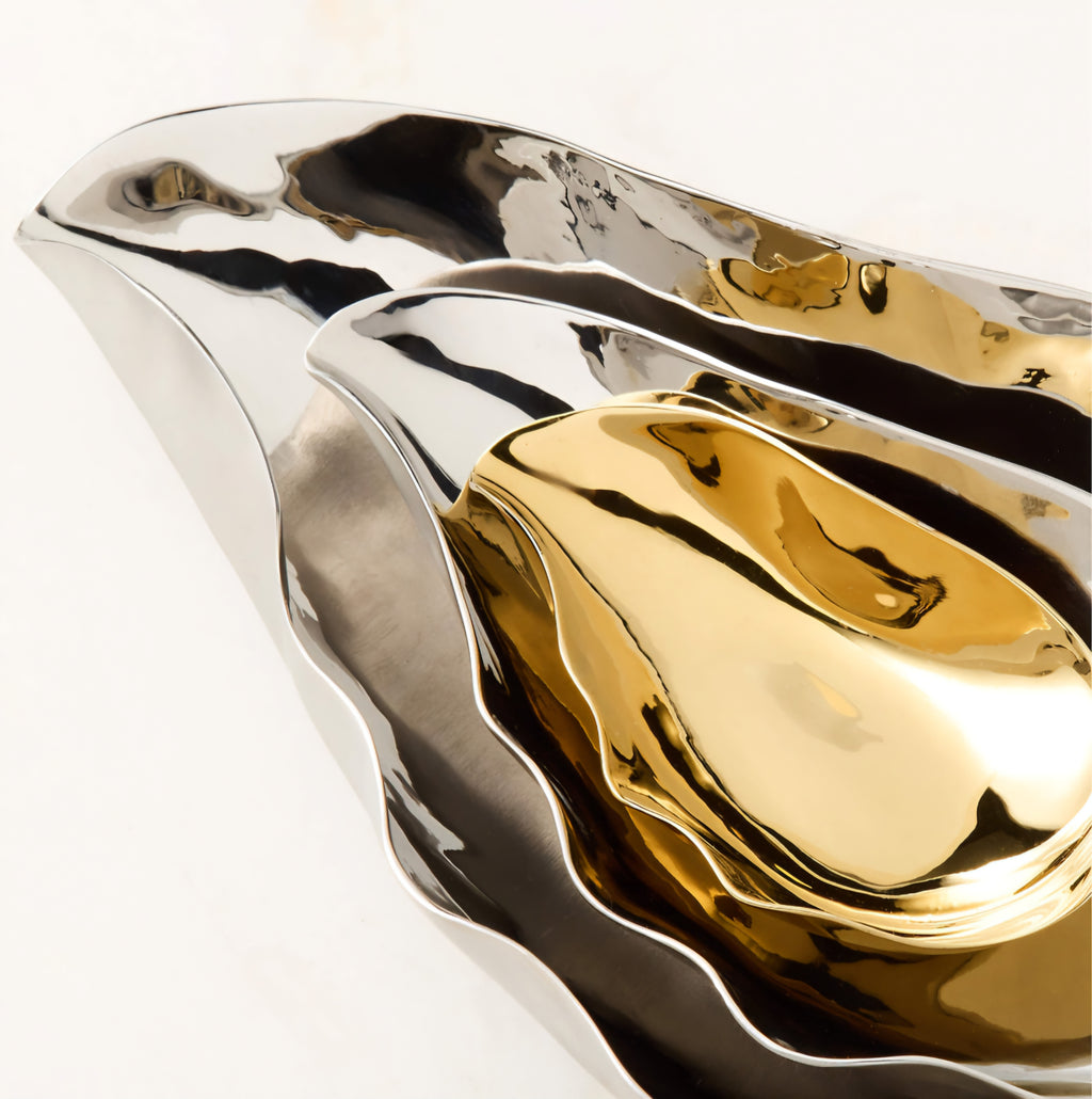 THE ONE × Oyster — Stainless Steel and Brass Pinch Bowl Set