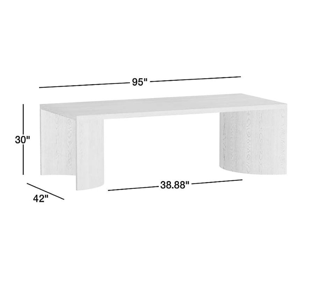 THE ONE × Virage — 96" Curved Oak Dining Table