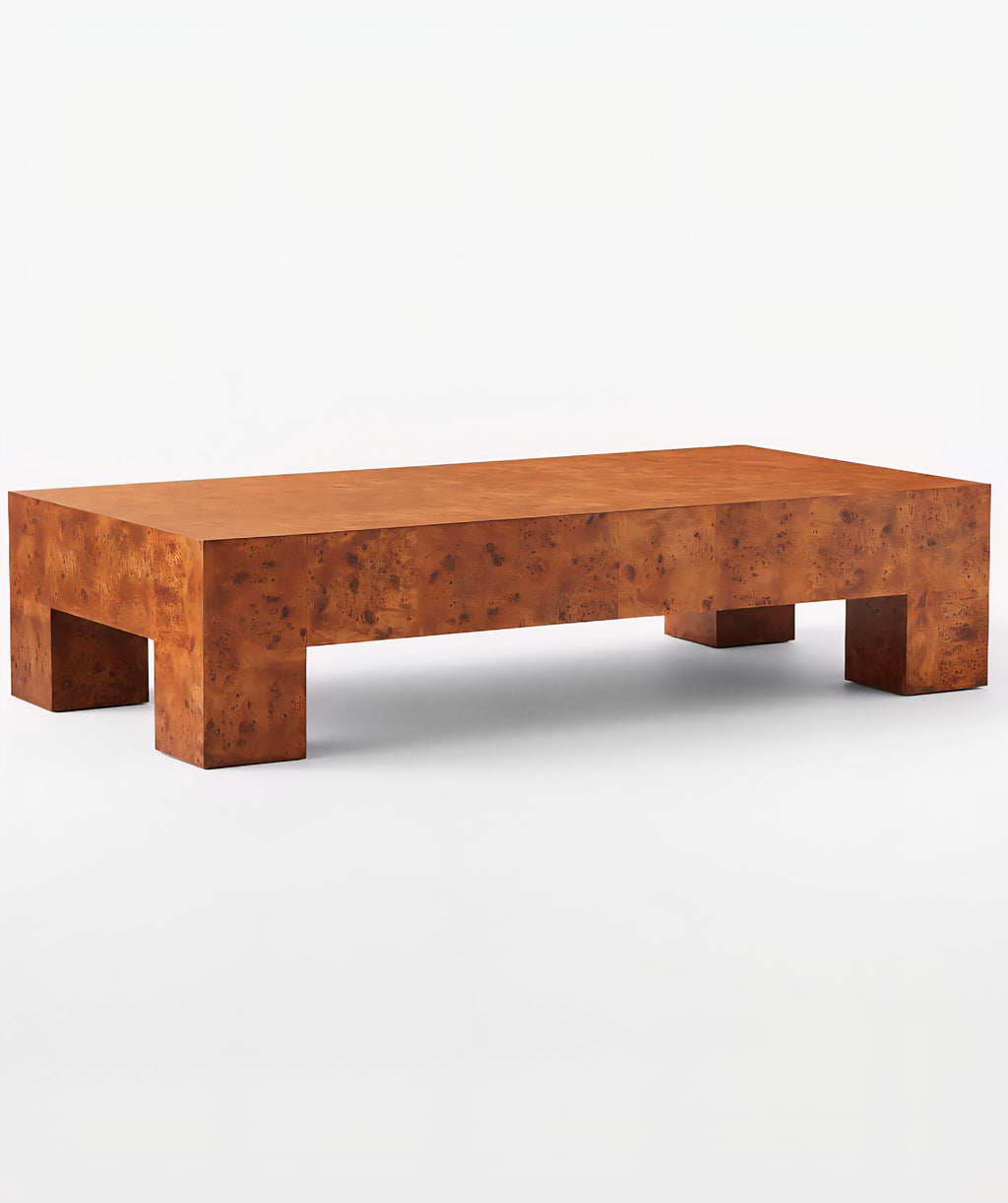 THE ONE × Scatola — Brown Burl Wood Coffee Table