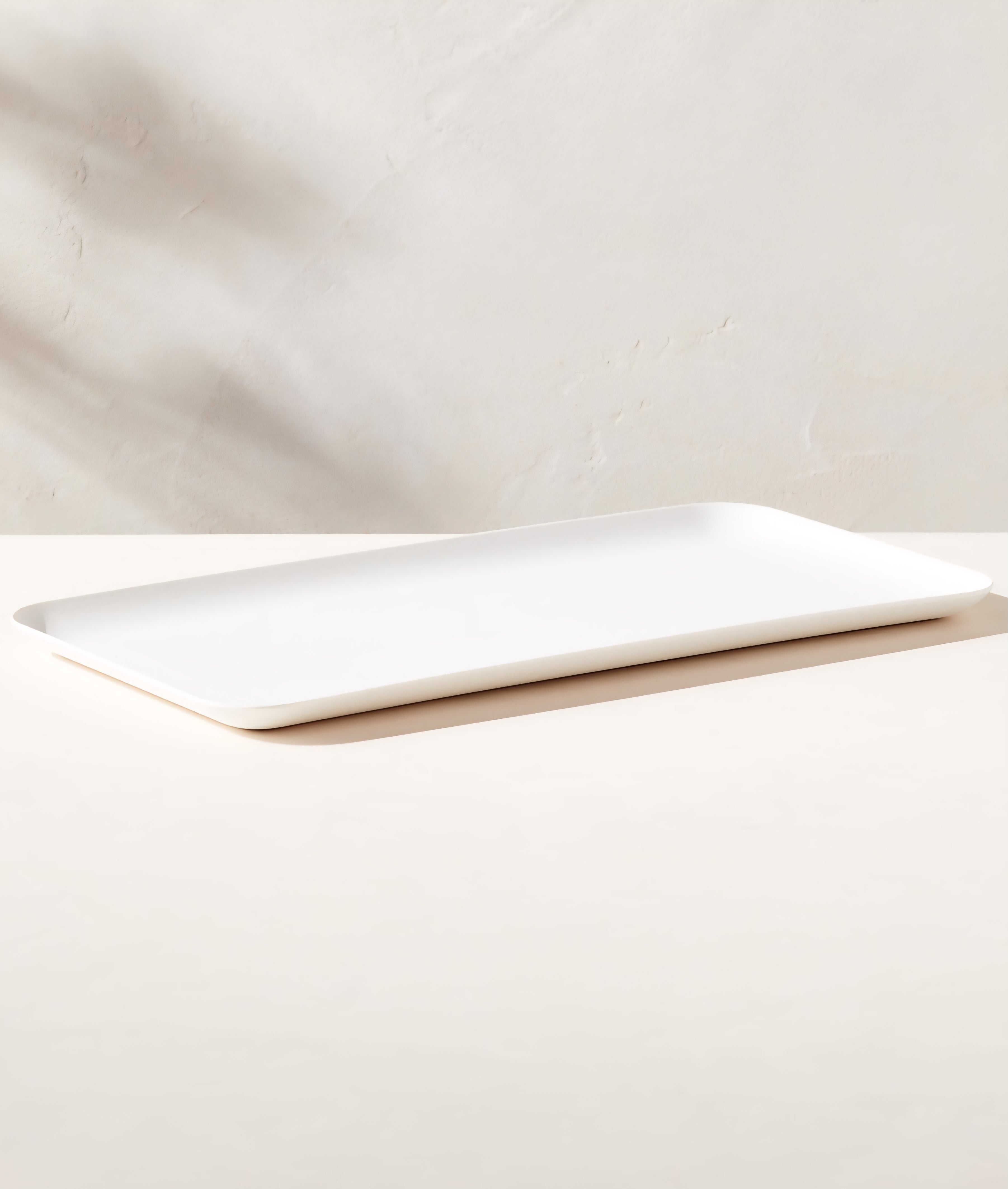 THE ONE × Pebble — Rectangular White Melamine Serving Platter