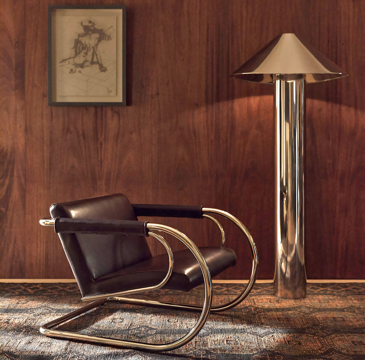 THE ONE × Loop — Chocolate Leather Accent Chair