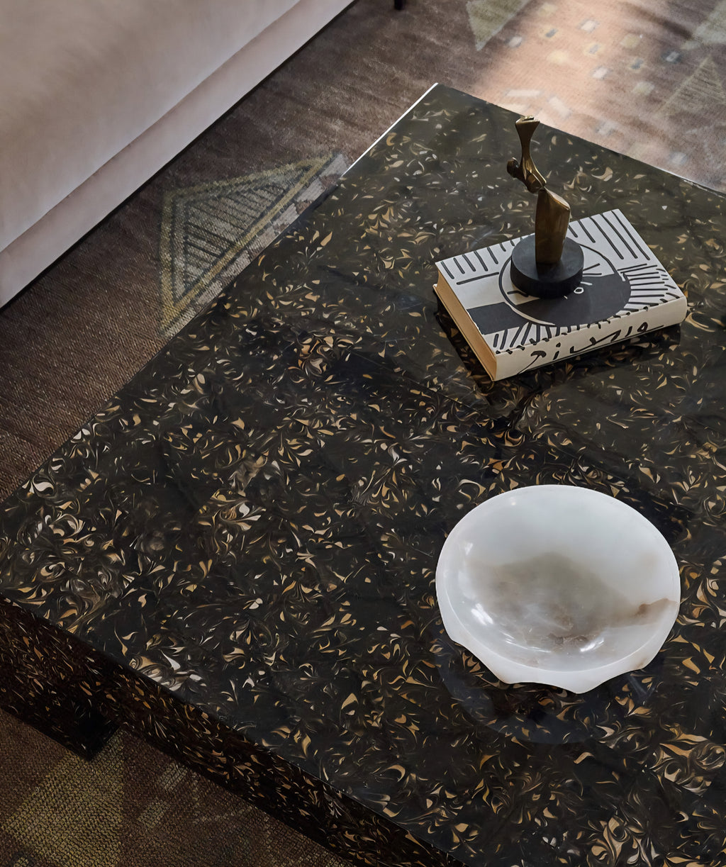 THE ONE × Scatola — Brown Burl Wood Coffee Table
