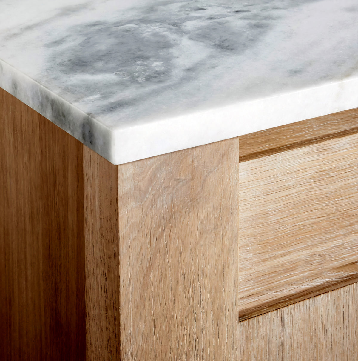 THE ONE × Terra — Marble Top Kitchen Island with Storage (78")