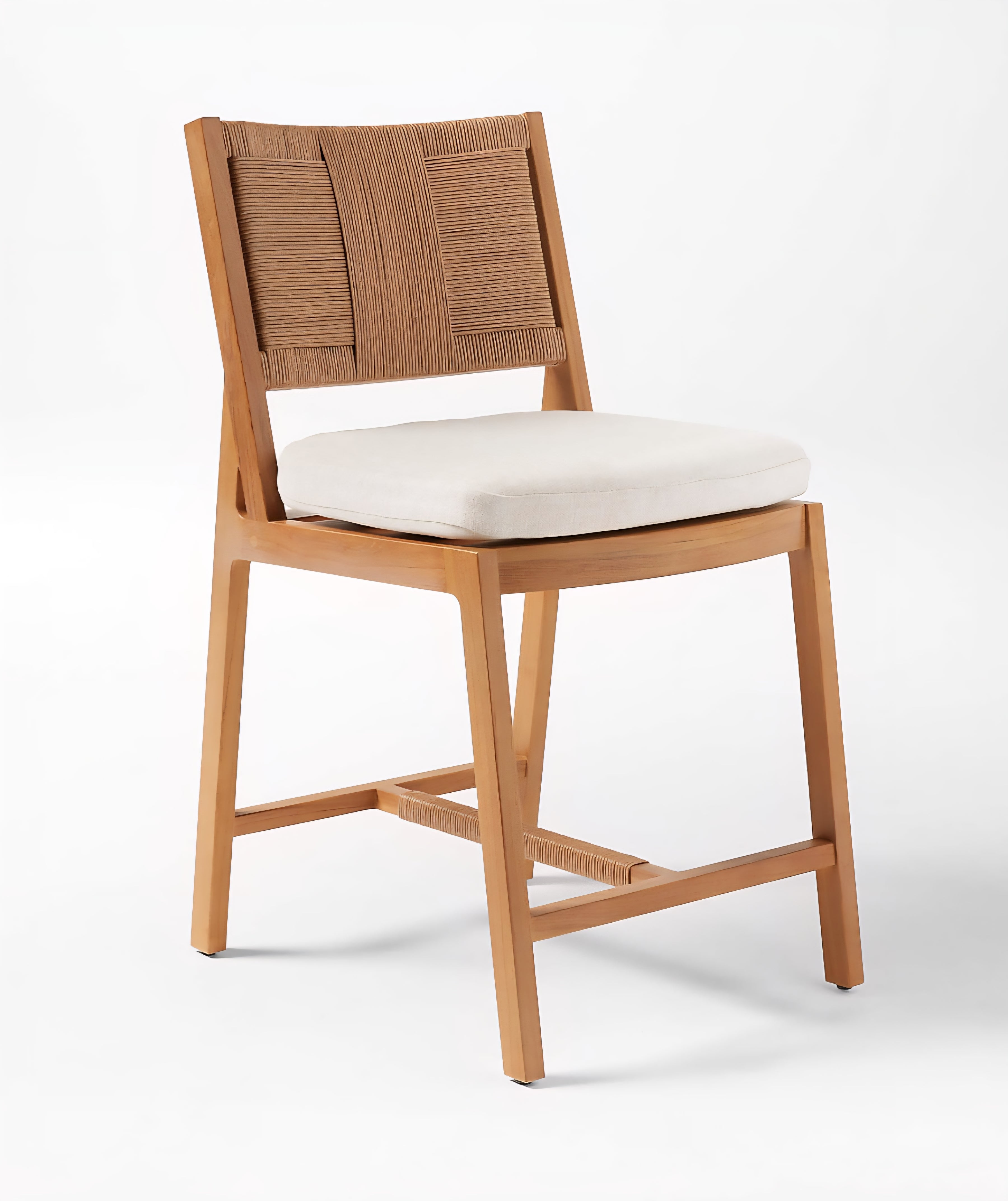 THE ONE × Roc — Teak and Rattan Stool