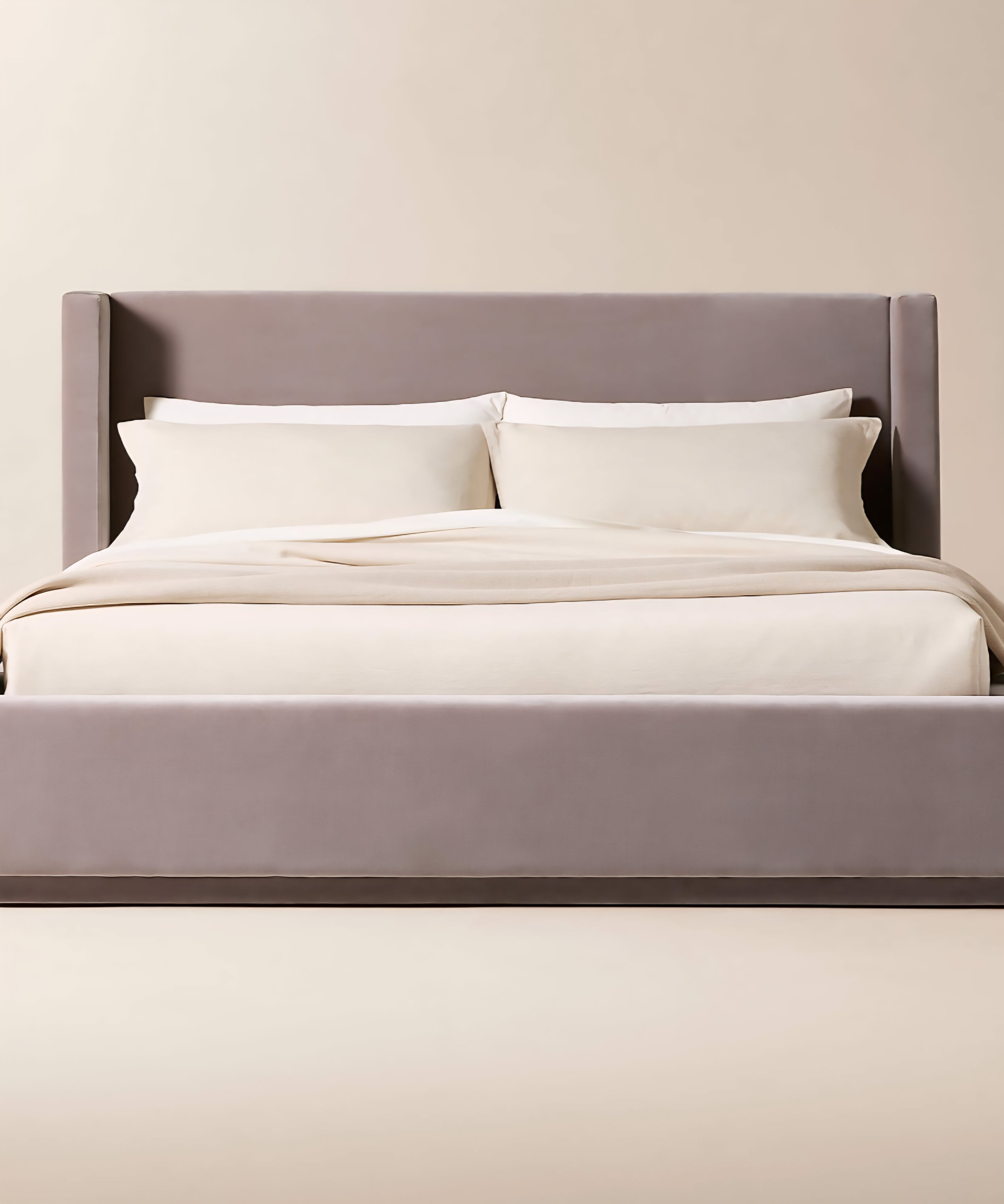 THE ONE × Russell — Velvet Upholstered Queen Storage Bed