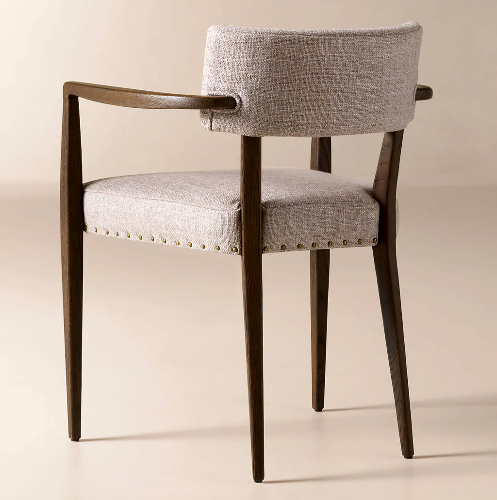 THE ONE × Arlo — Smoked Mauve Performance Fabric Dining Armchair