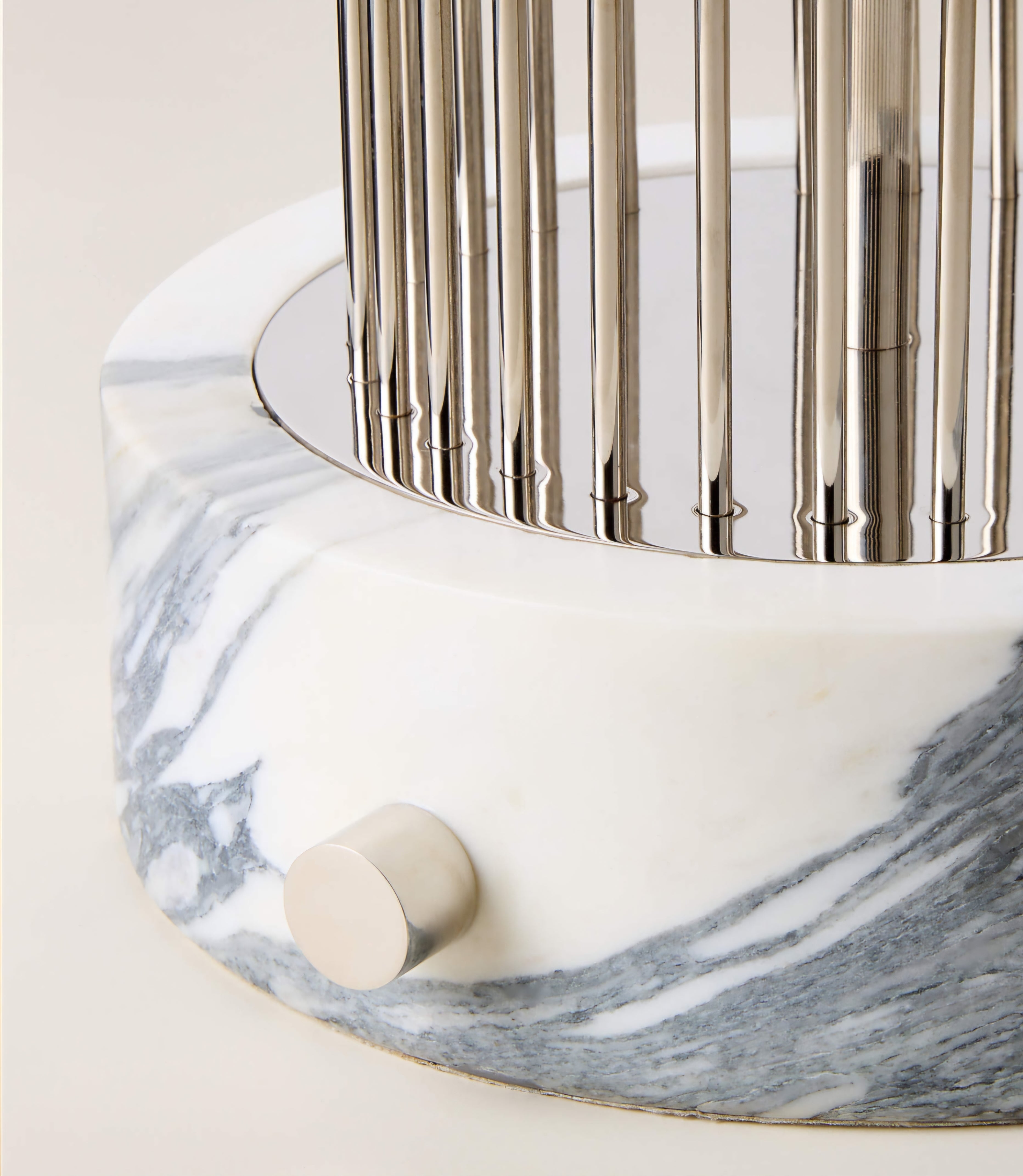 THE ONE × Nagara — Rice Paper Table Lamp with White Marble Base