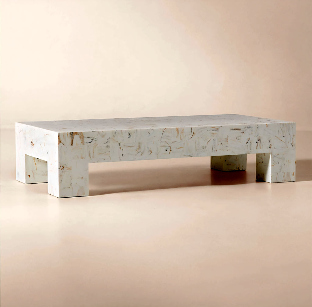 THE ONE × Scatola — Brown Burl Wood Coffee Table