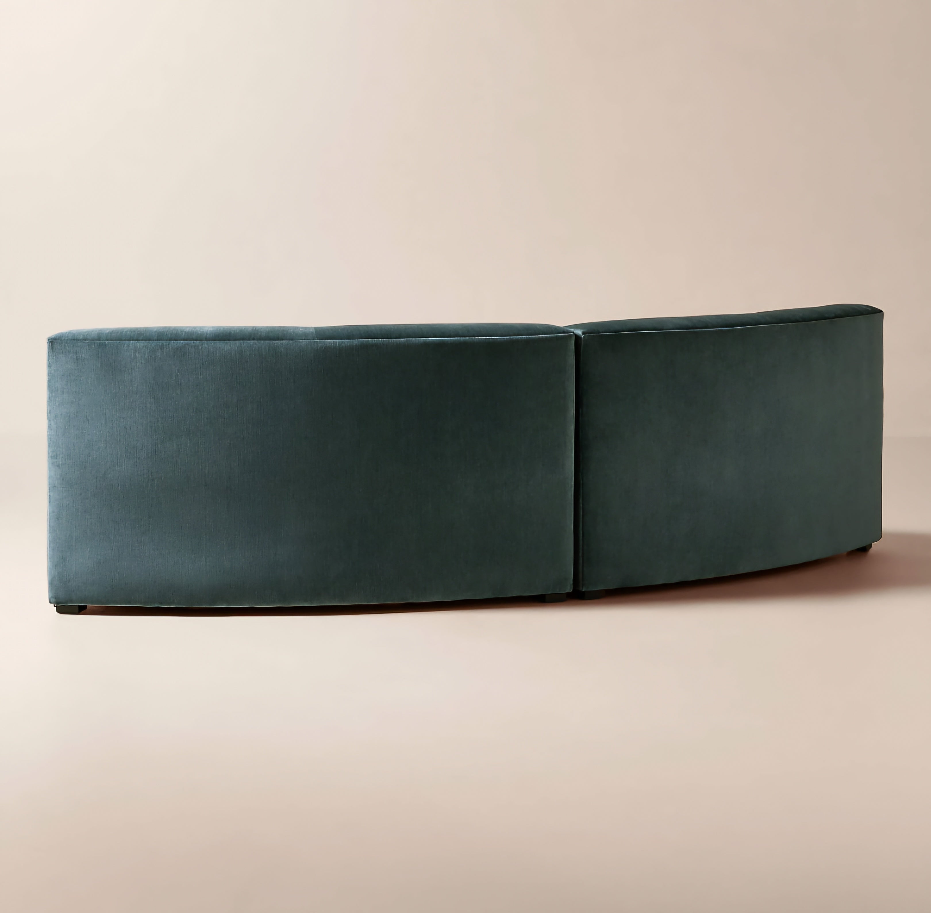 THE ONE × Sonora — Curved Blue Performance Velvet 
2-Piece Sofa