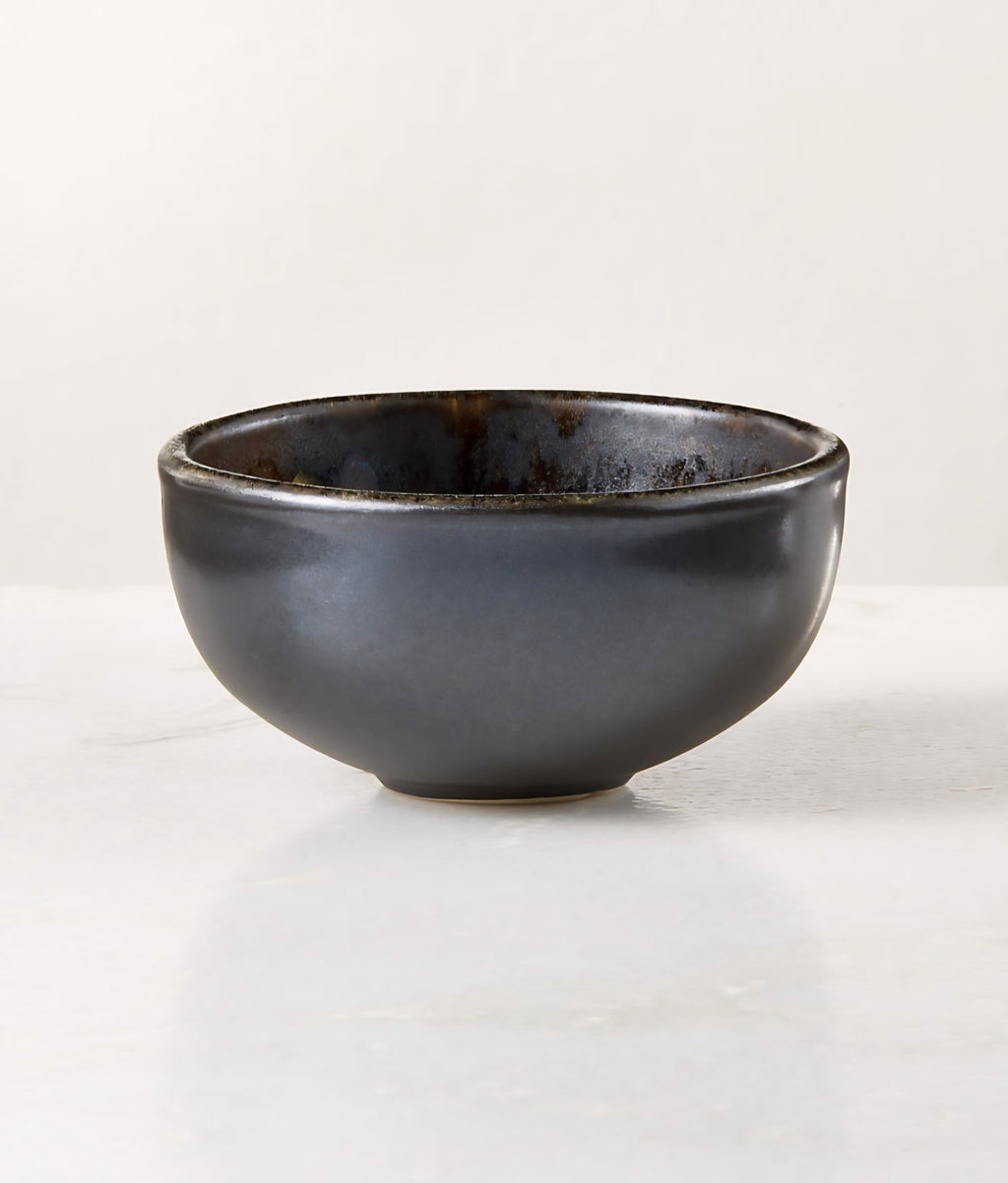 THE ONE × Drift — Ivory / Black Mini Bowl with Glossy Reactive Glaze