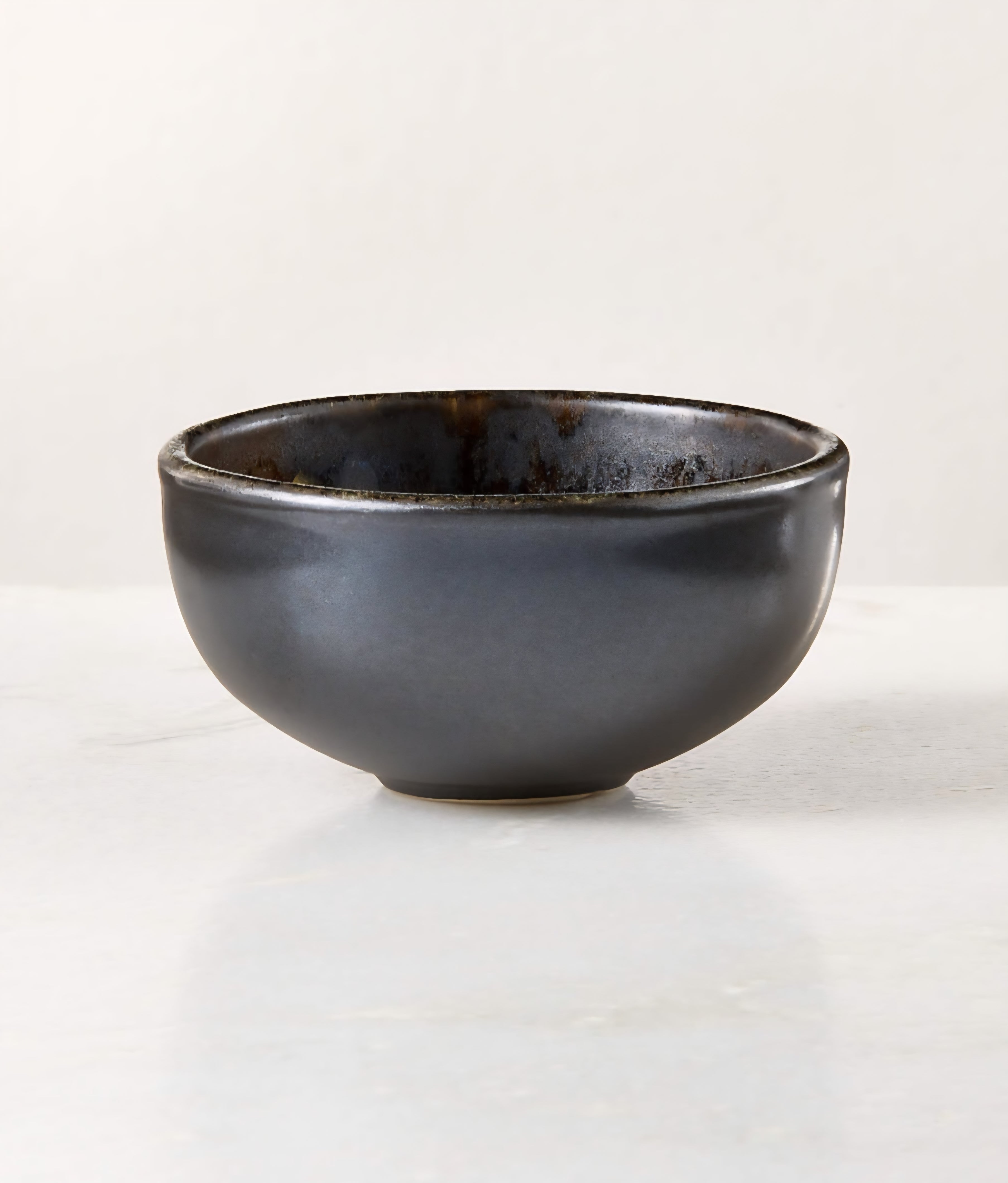 THE ONE × Drift — Ivory / Black Mini Bowl with Glossy Reactive Glaze