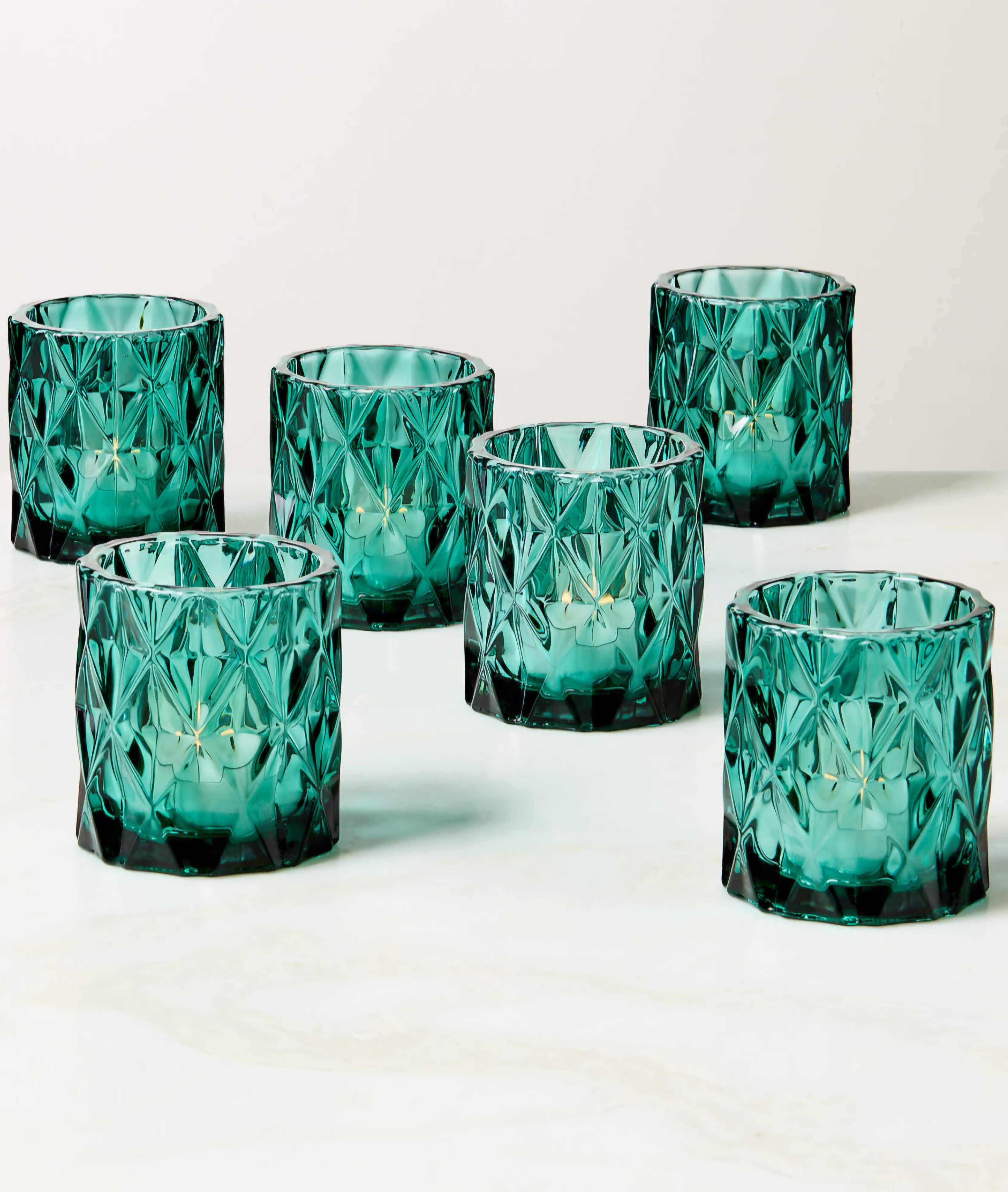 THE ONE × Betty — Smoked Glass Tealight Candle Holders (Set of 6)