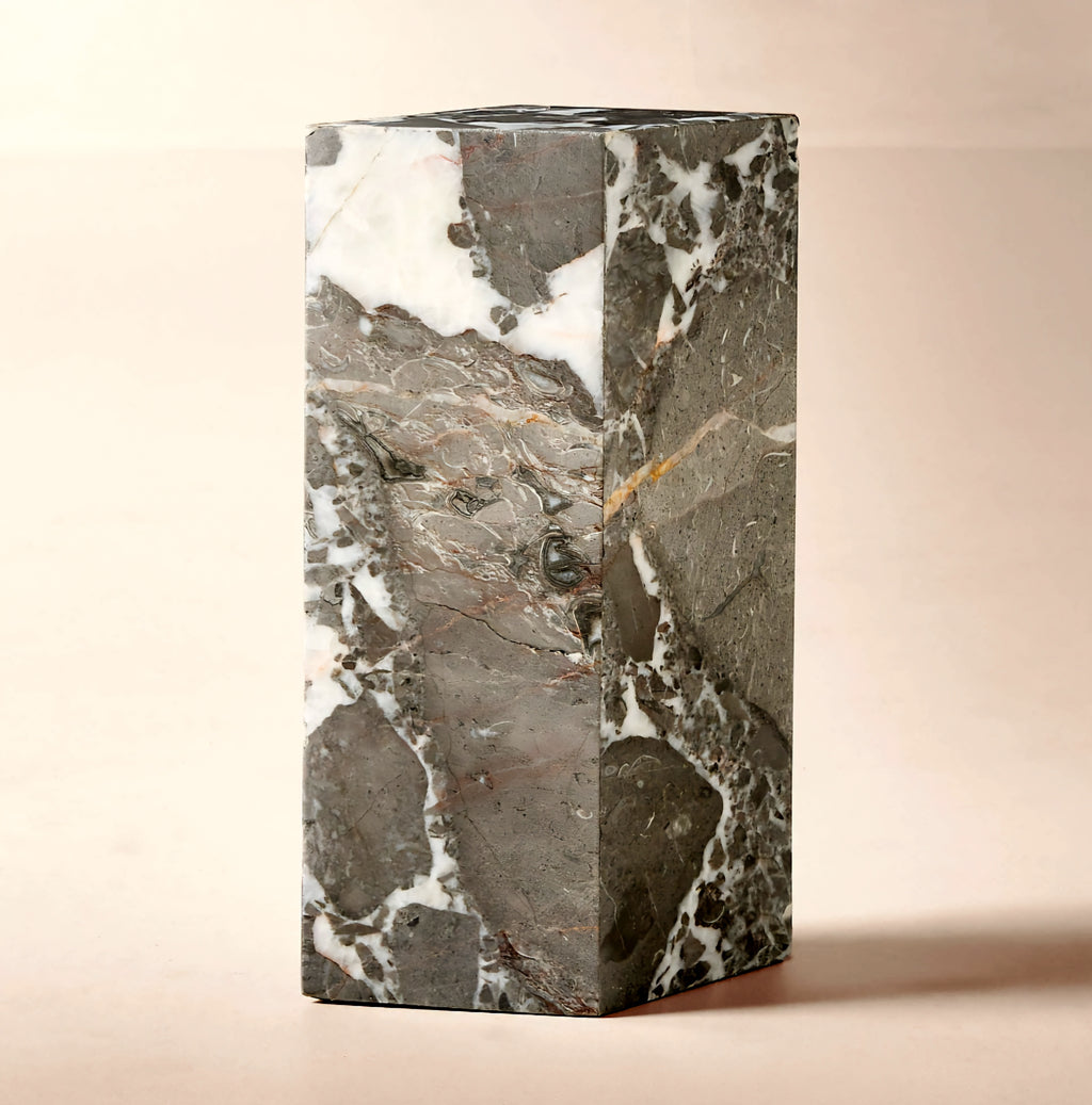 THE ONE × Saul — Grey Marble Drink Table