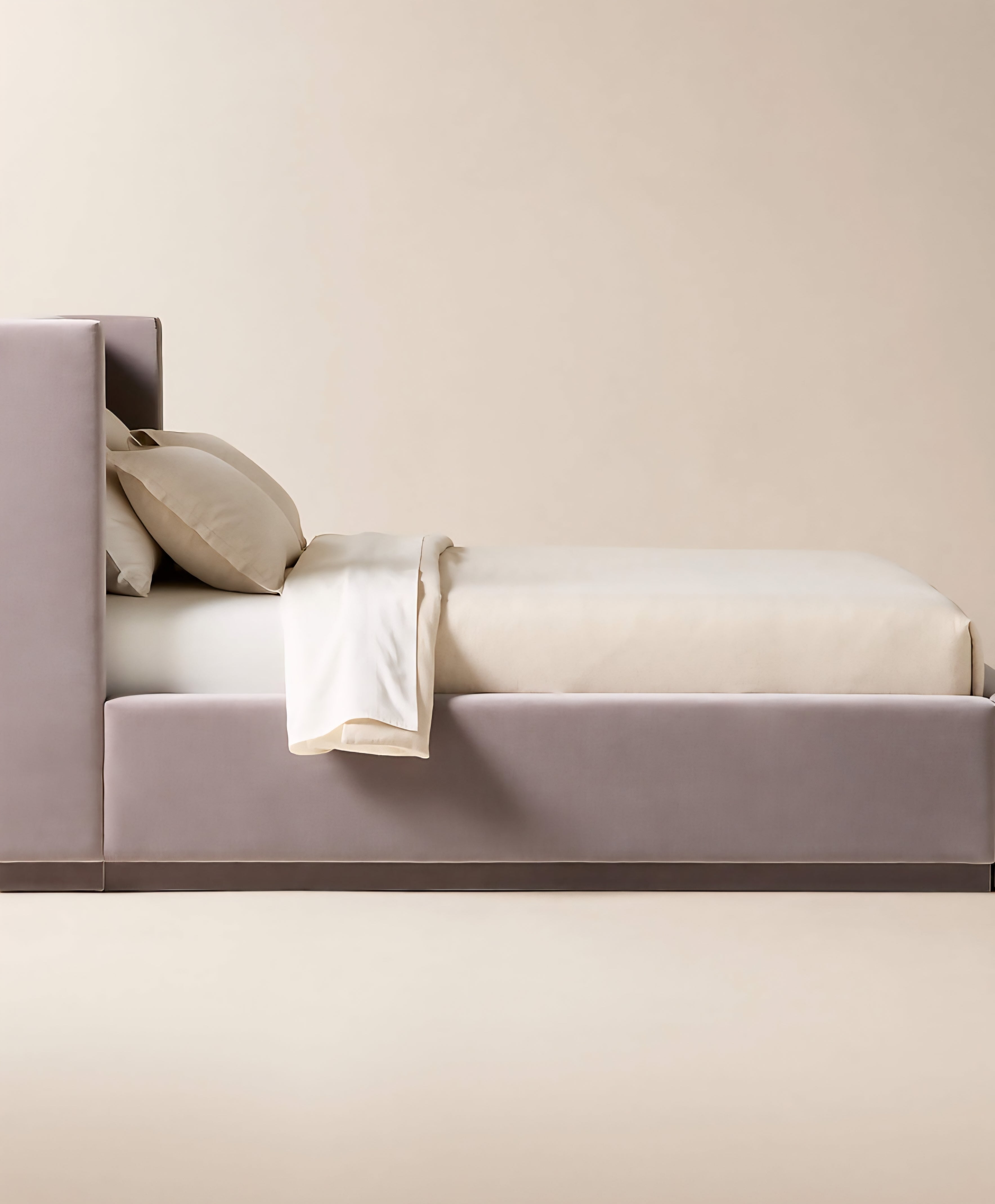 THE ONE × Russell — Velvet Upholstered Queen Storage Bed