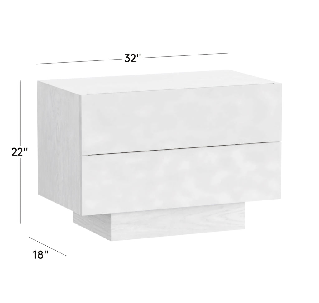 THE ONE × Hudson — Lacquered Dark Brown Wood Nightstand