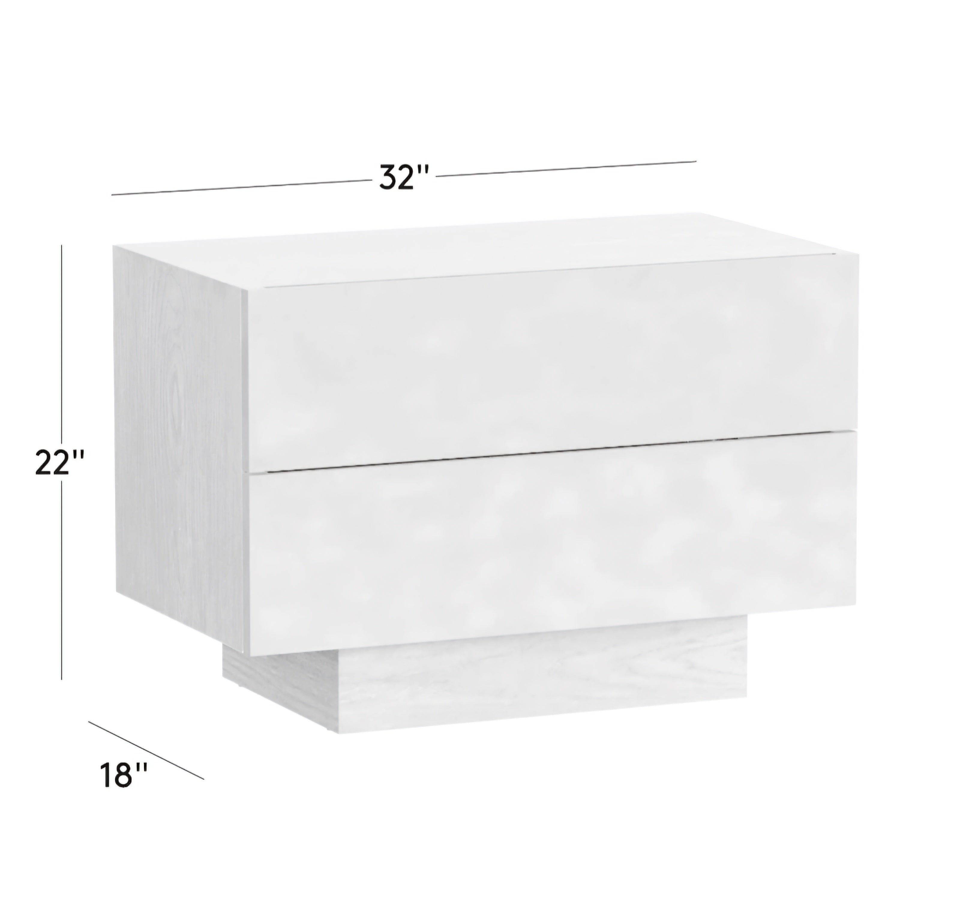 THE ONE × Hudson — Lacquered Dark Brown Wood Nightstand